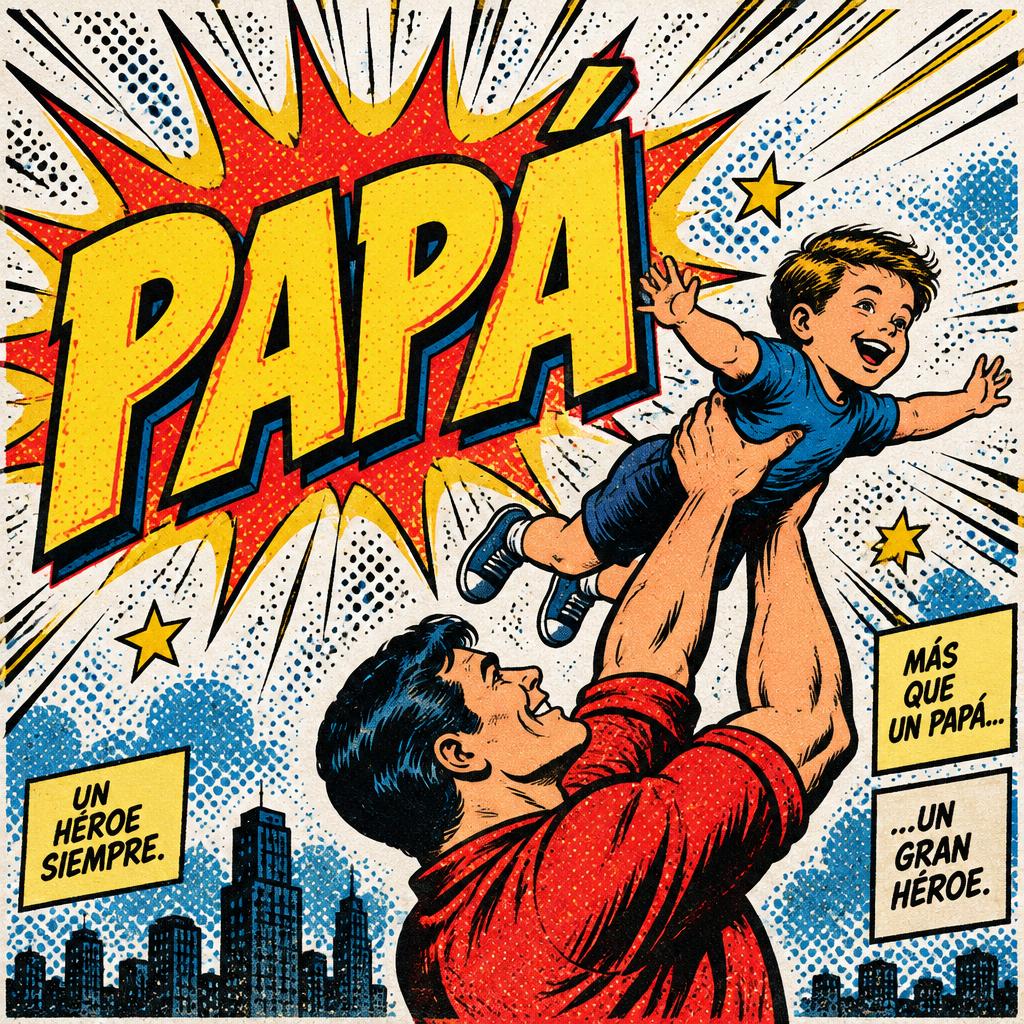 "PAPÁ" — Comic Book | AI Text Effect Generator