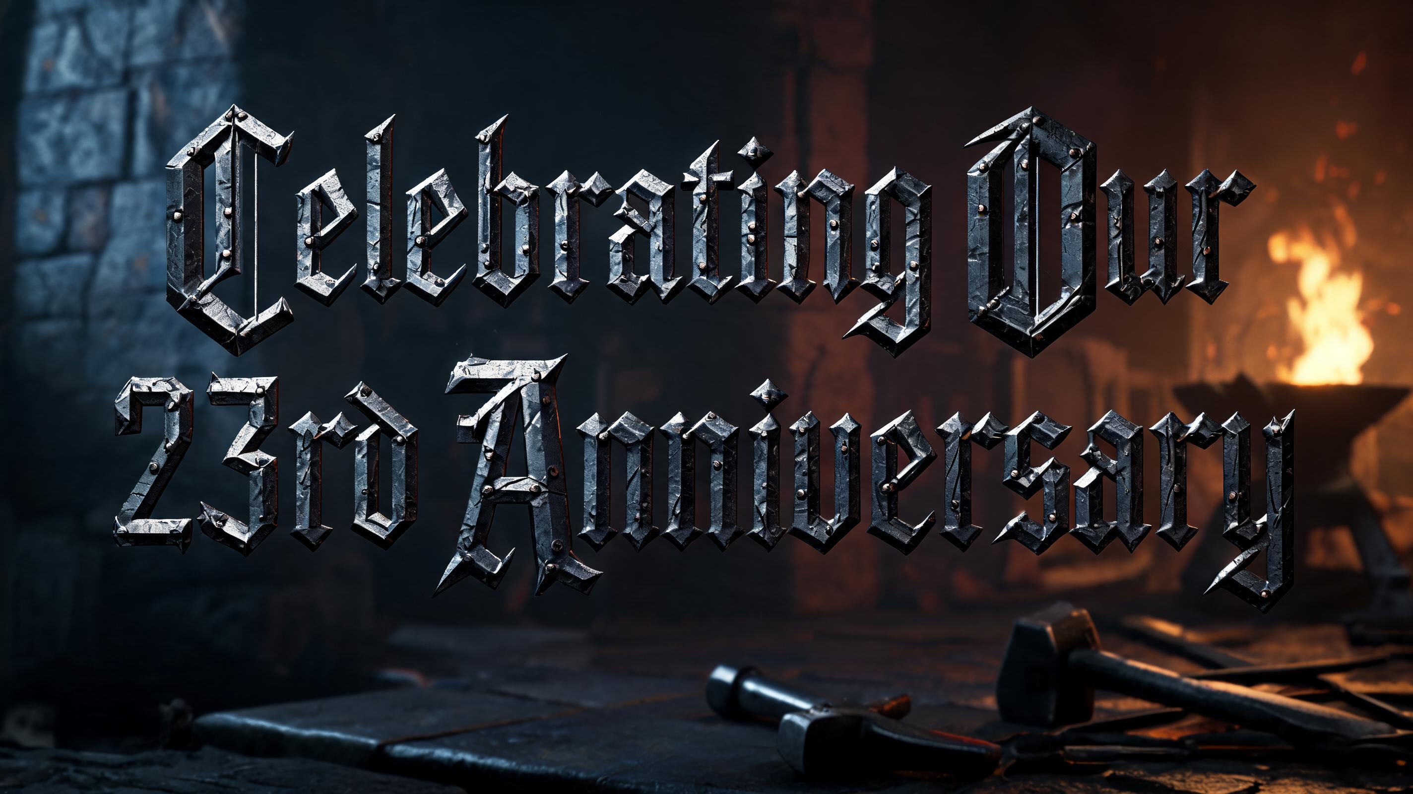 "Celebrating Our 23rd Anniversary" — Viking | AI Text Effect Generator
