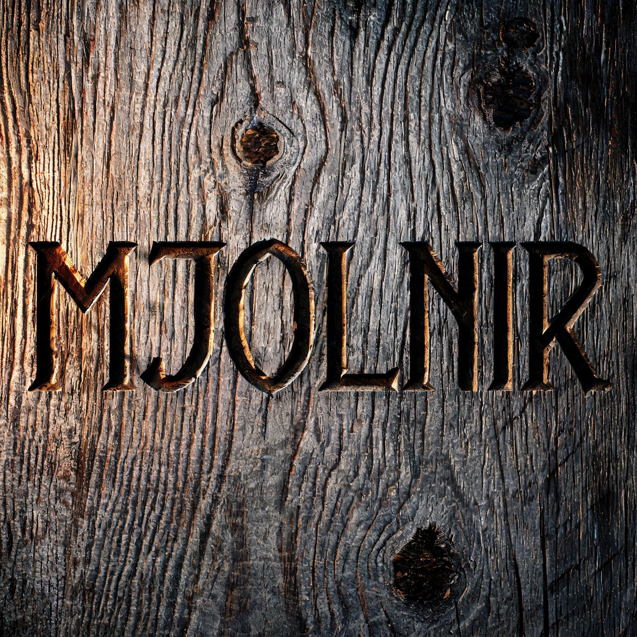 "MJOLNIR" — Viking | AI Text Effect Generator