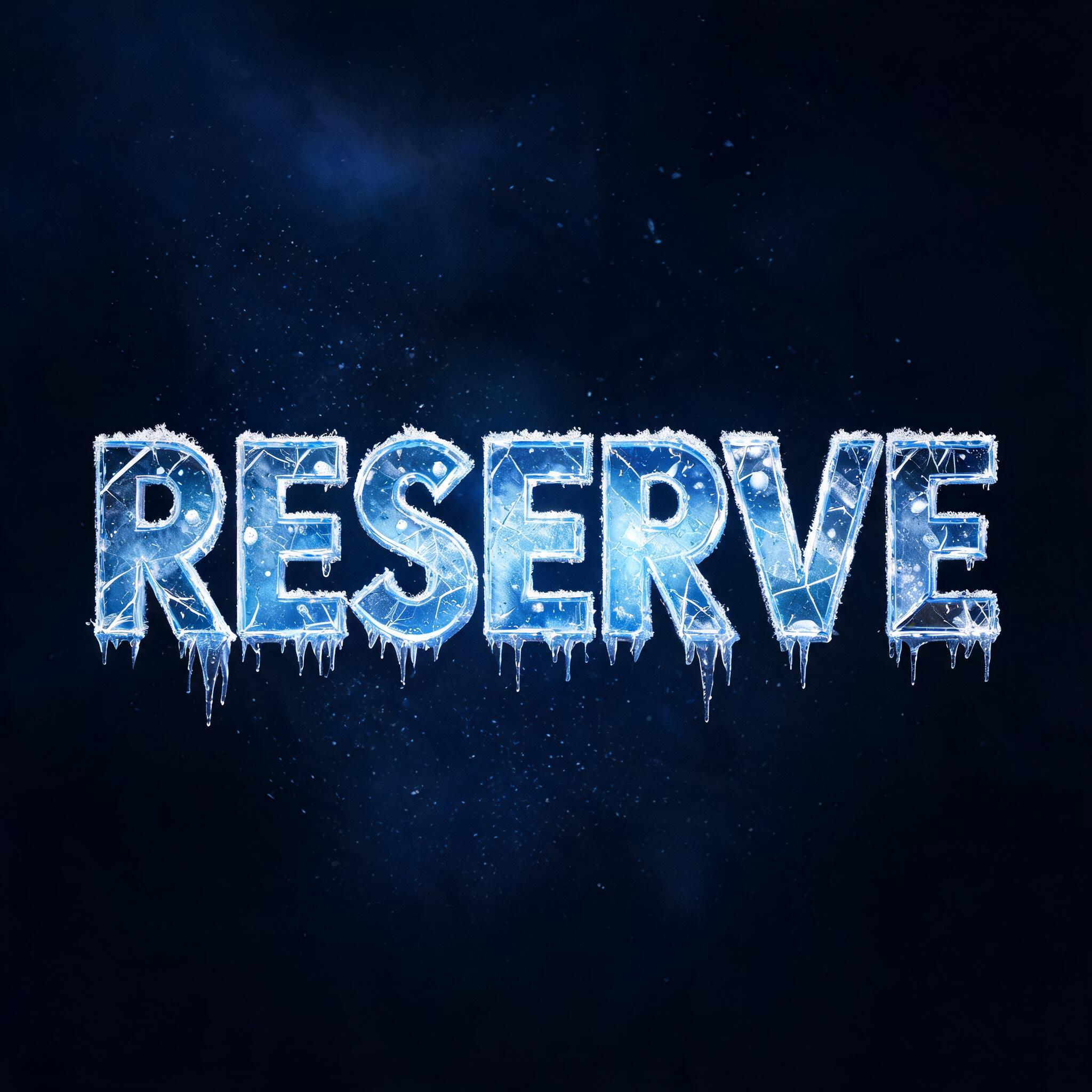 "RESERVE" — Glass Frozen | AI Text Effect Generator