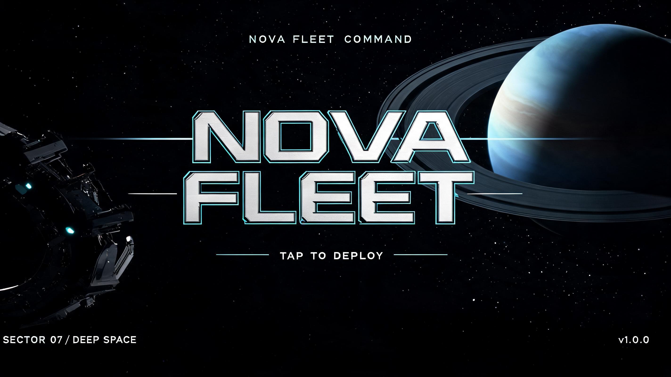 "Design a UI title for my sci-fi mobile game Nova Fleet" — Cinematic Scifi text effect