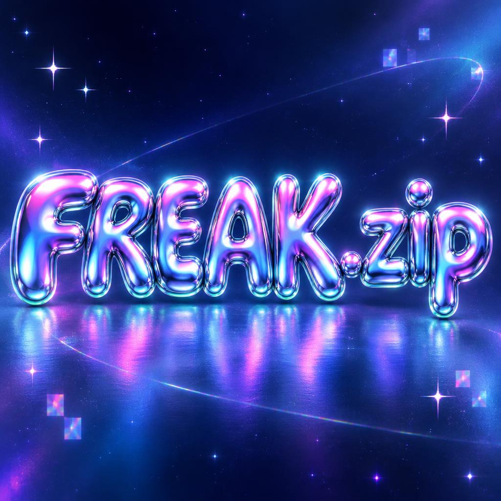 "FREAK.zip" — Y2k | AI Text Effect Generator