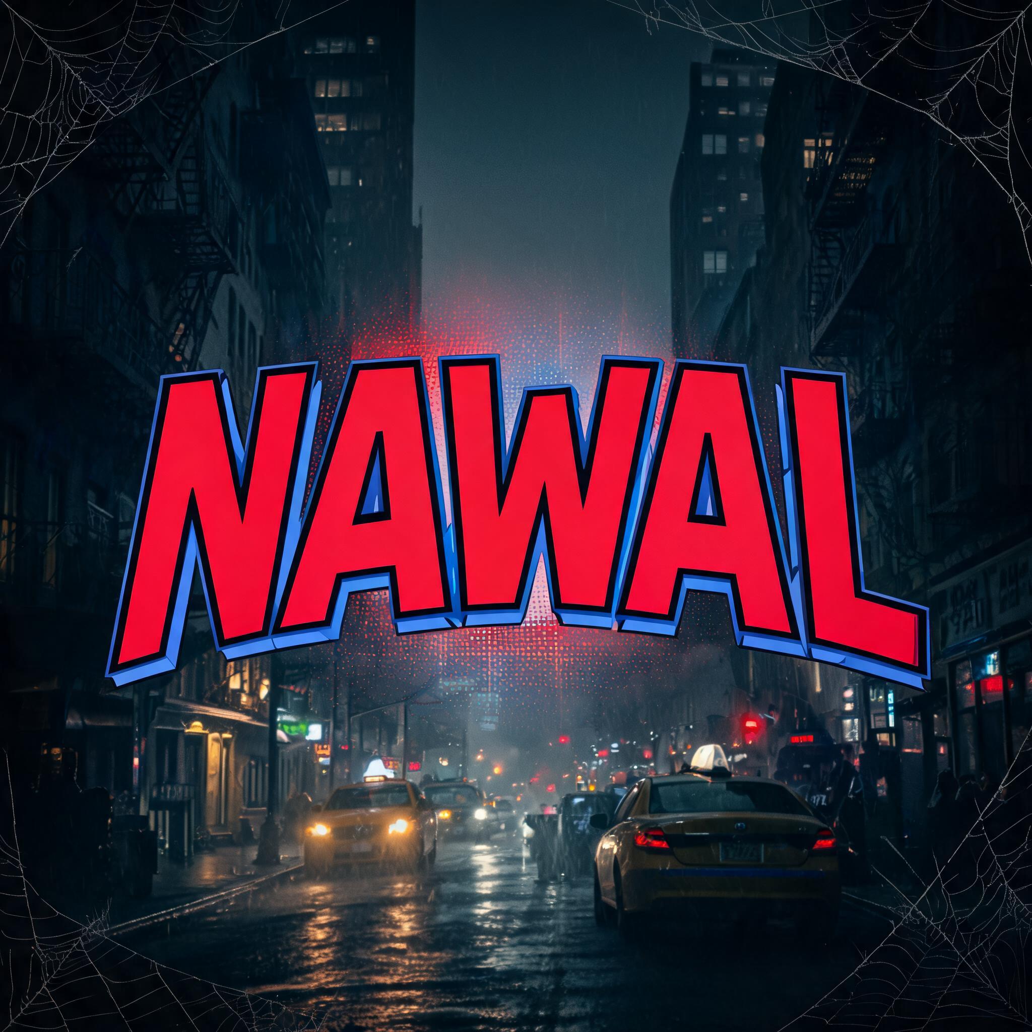 "NAWAL" — Spider Hero | AI Text Effect Generator