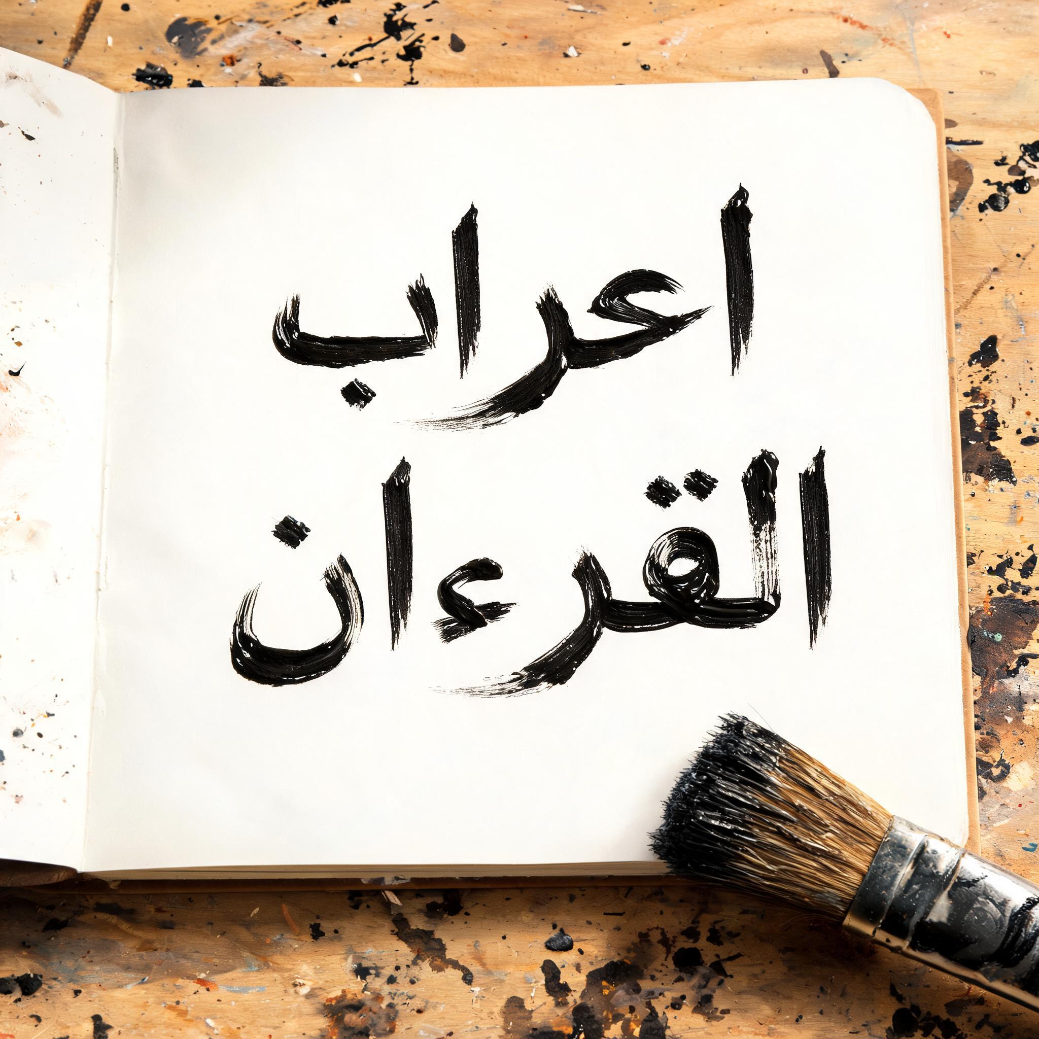 "اعراب القرءان" — Brush Stroke | AI Text Effect Generator
