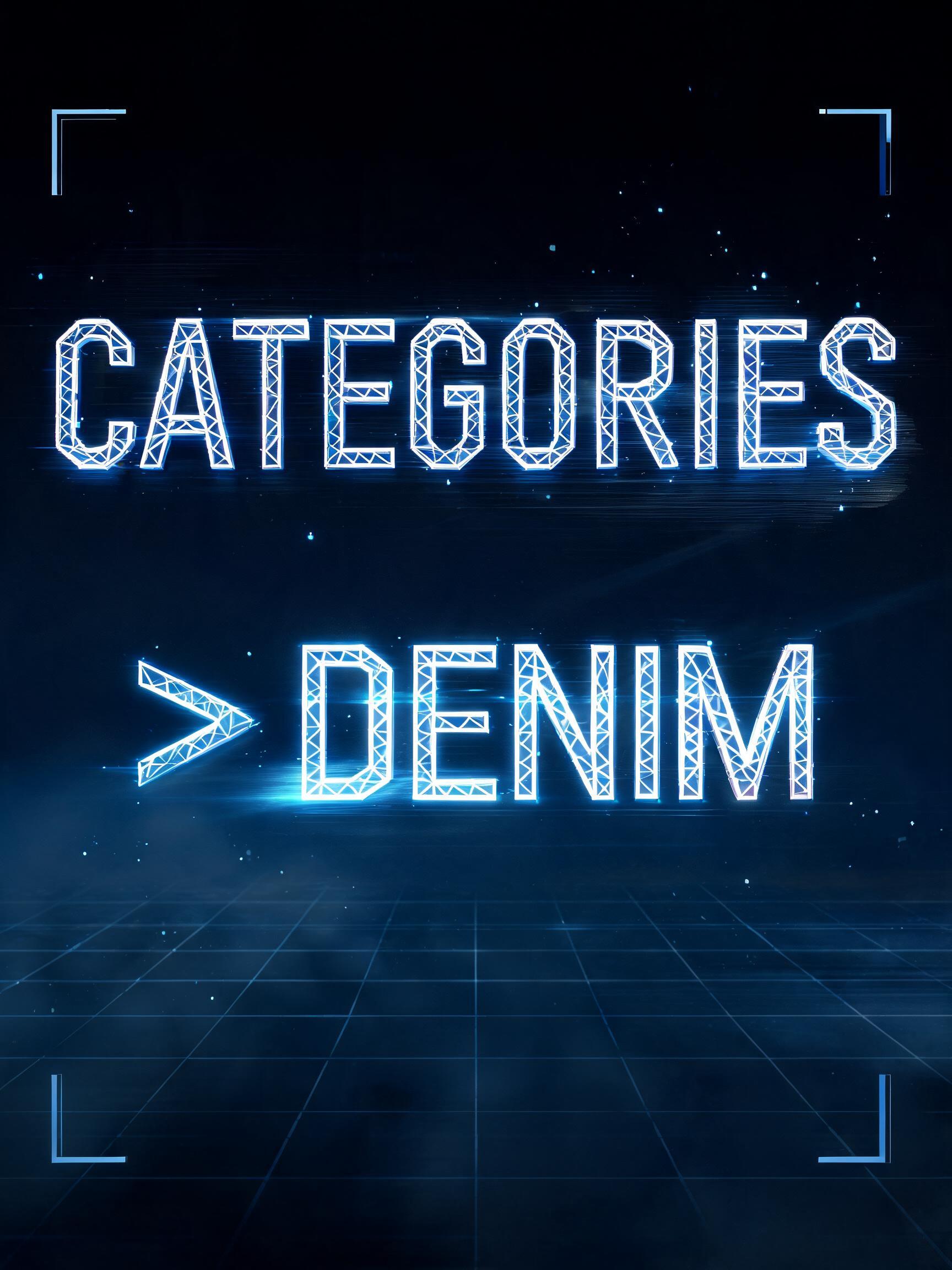 "CATEGORIES

> DENIM " — Futuristic | AI Text Effect Generator