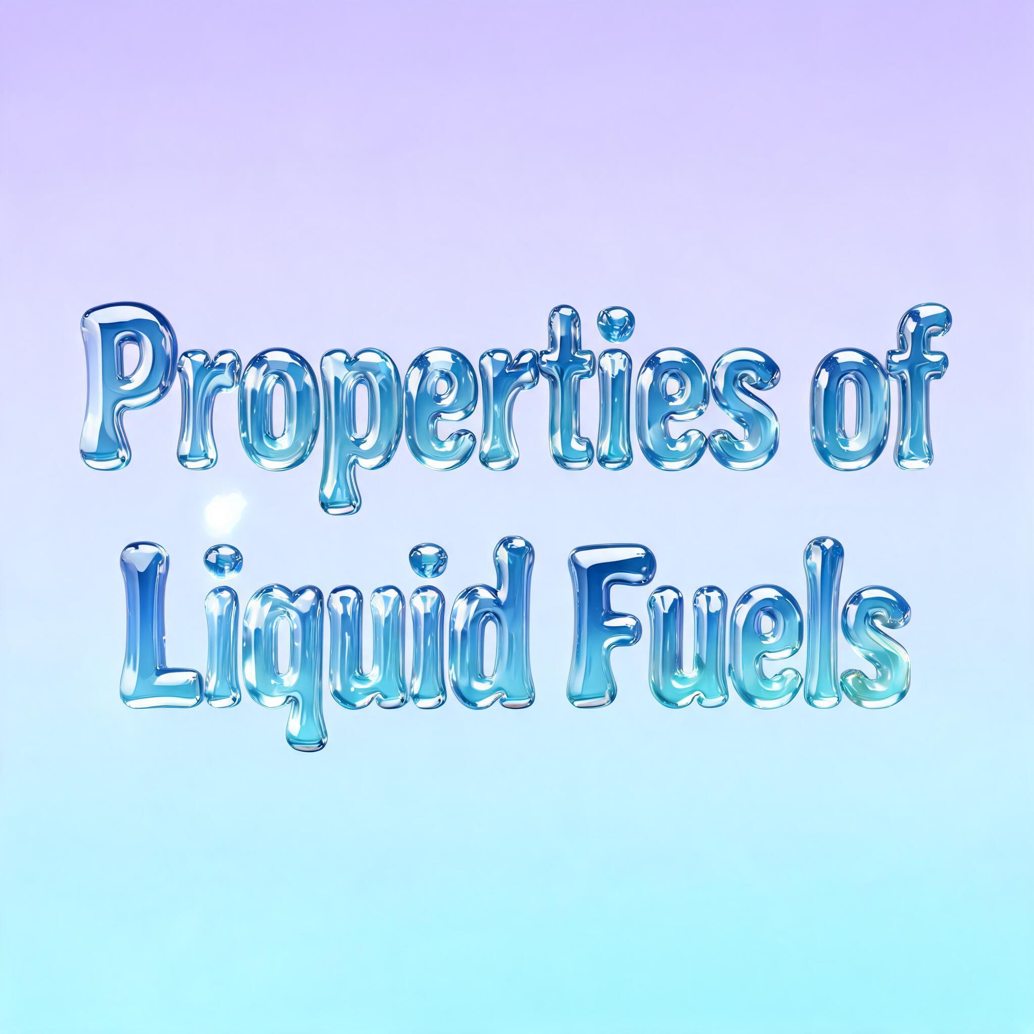 "Properties of Liquid Fuels" — Glass Liquid | AI Text Effect Generator