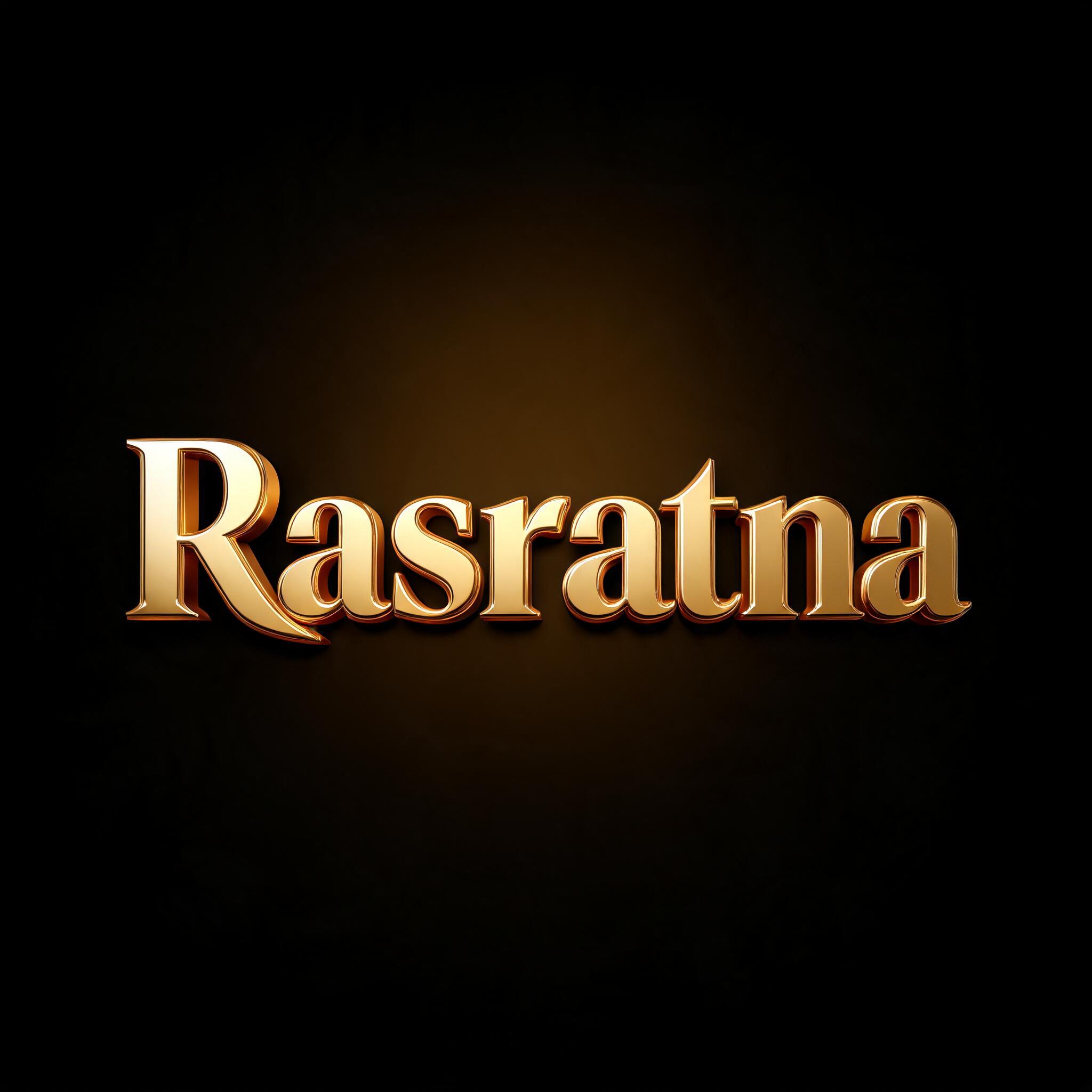 "Rasratna" — 3d Bold Gold | AI Text Effect Generator