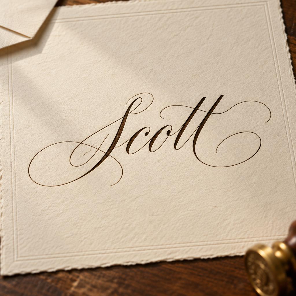 "scott" —  | AI Text Effect Generator