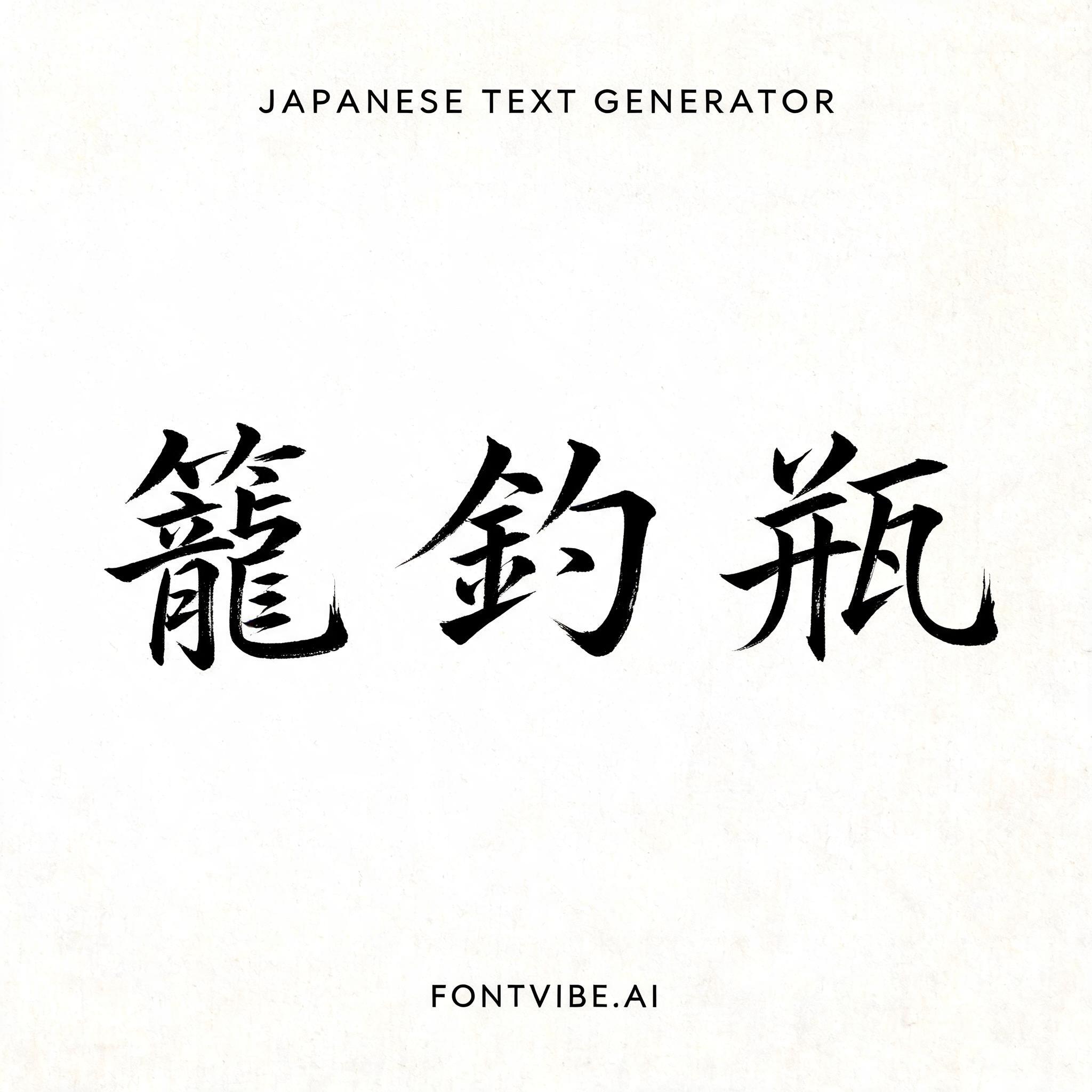 "籠釣瓶" — Brush Japanese Ink | AI Text Effect Generator