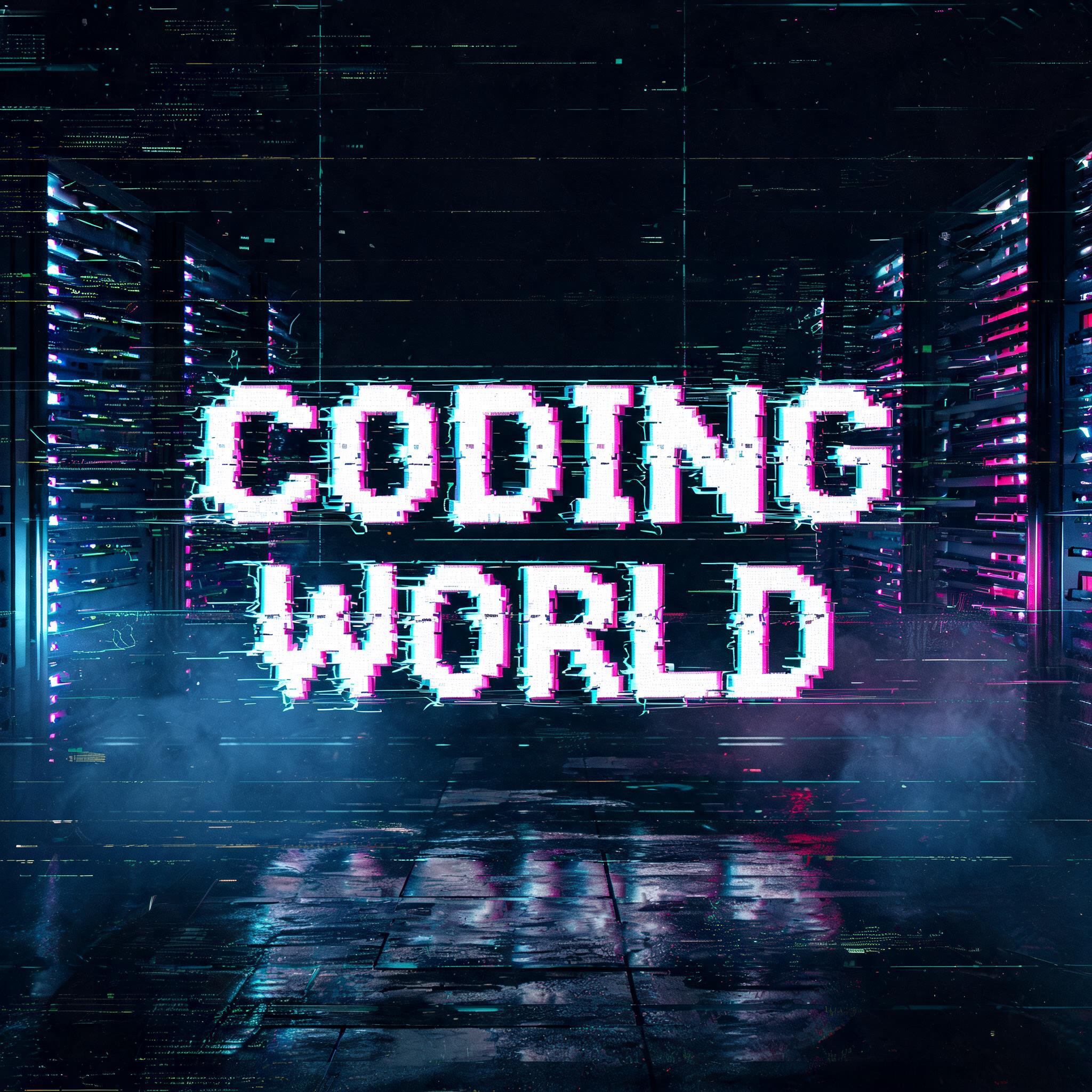 "Coding World" — Cyberpunk | AI Text Effect Generator