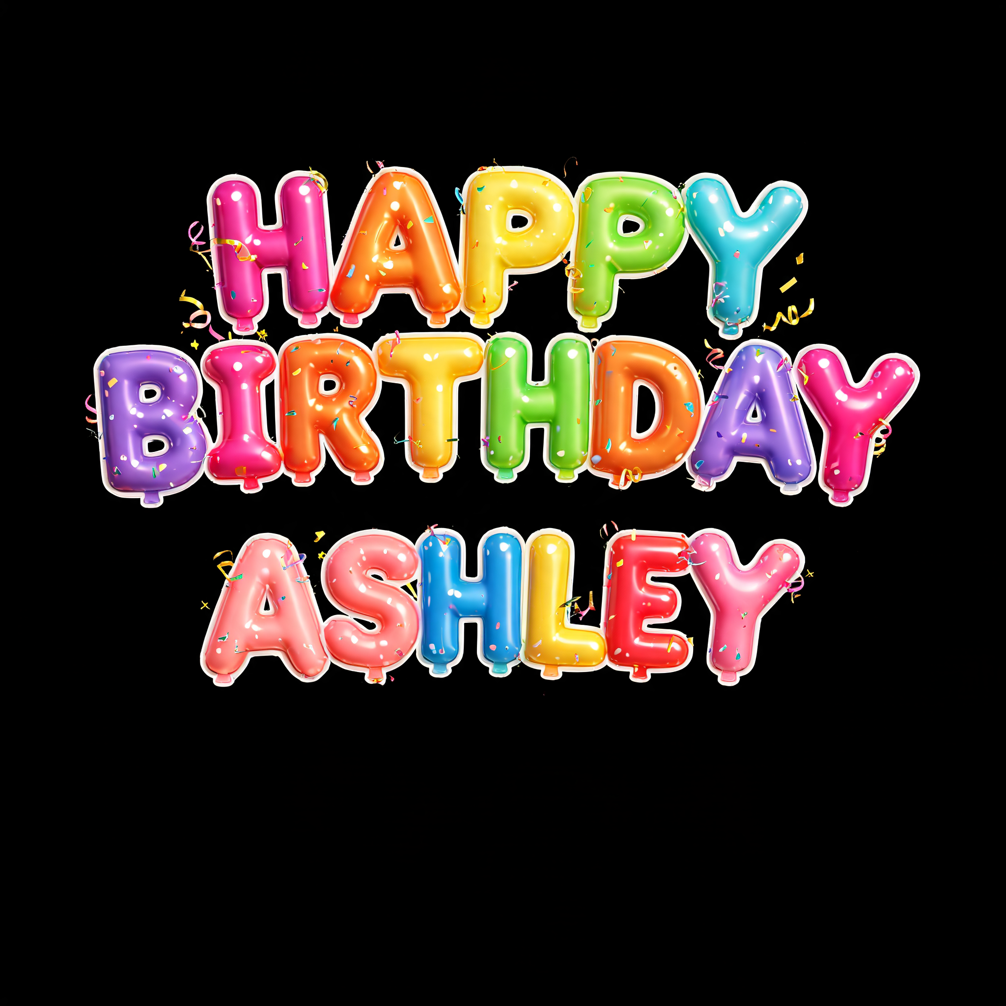 "HAPPY BIRTHDAY
ASHLEY" — Birthday | AI Text Effect Generator