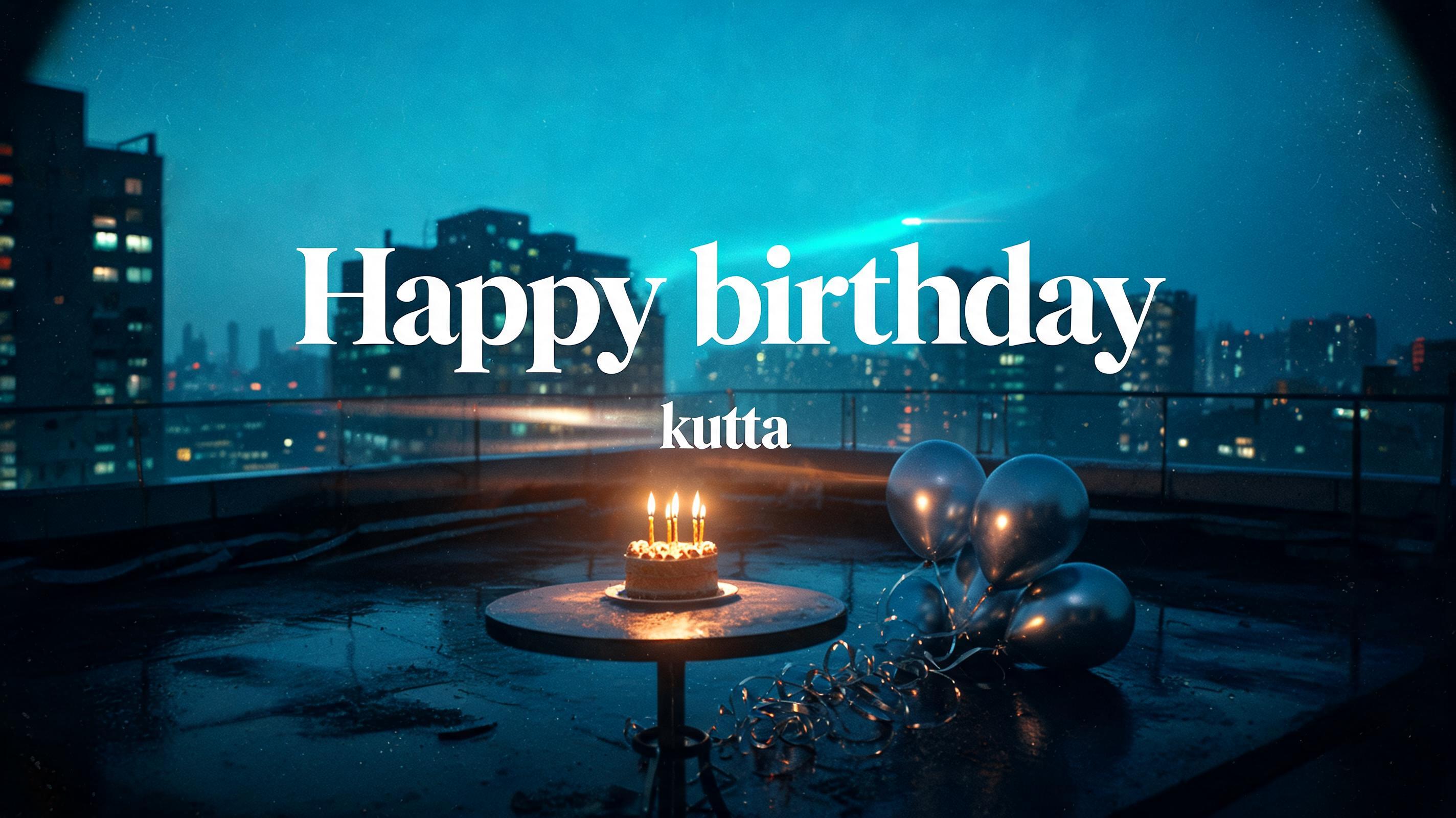 "Happy birthday kutta" — Cinematic Netflix | AI Text Effect Generator