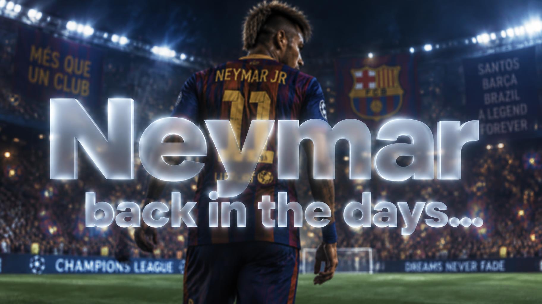 "Neymar back in the days…" — Glass Morphism | AI Text Effect Generator