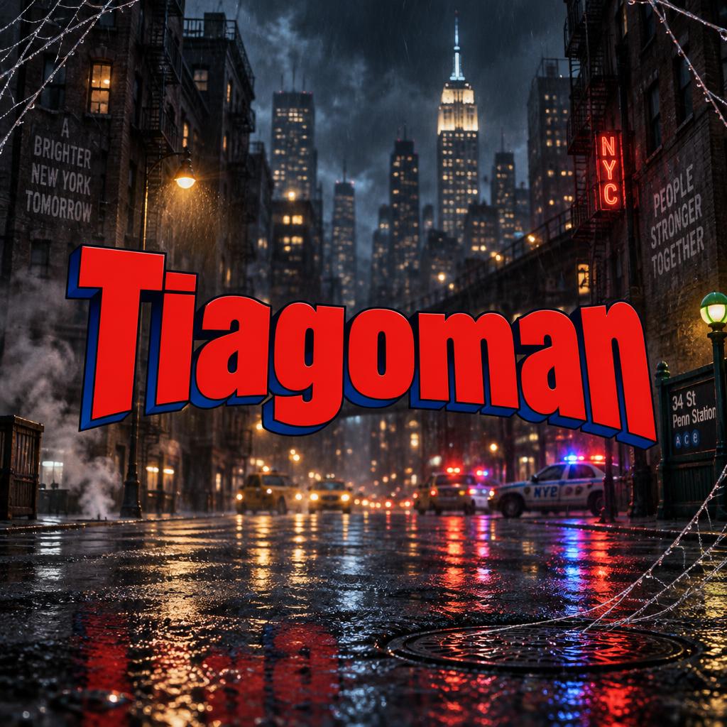 "Tiagoman" — Spider Hero | AI Text Effect Generator