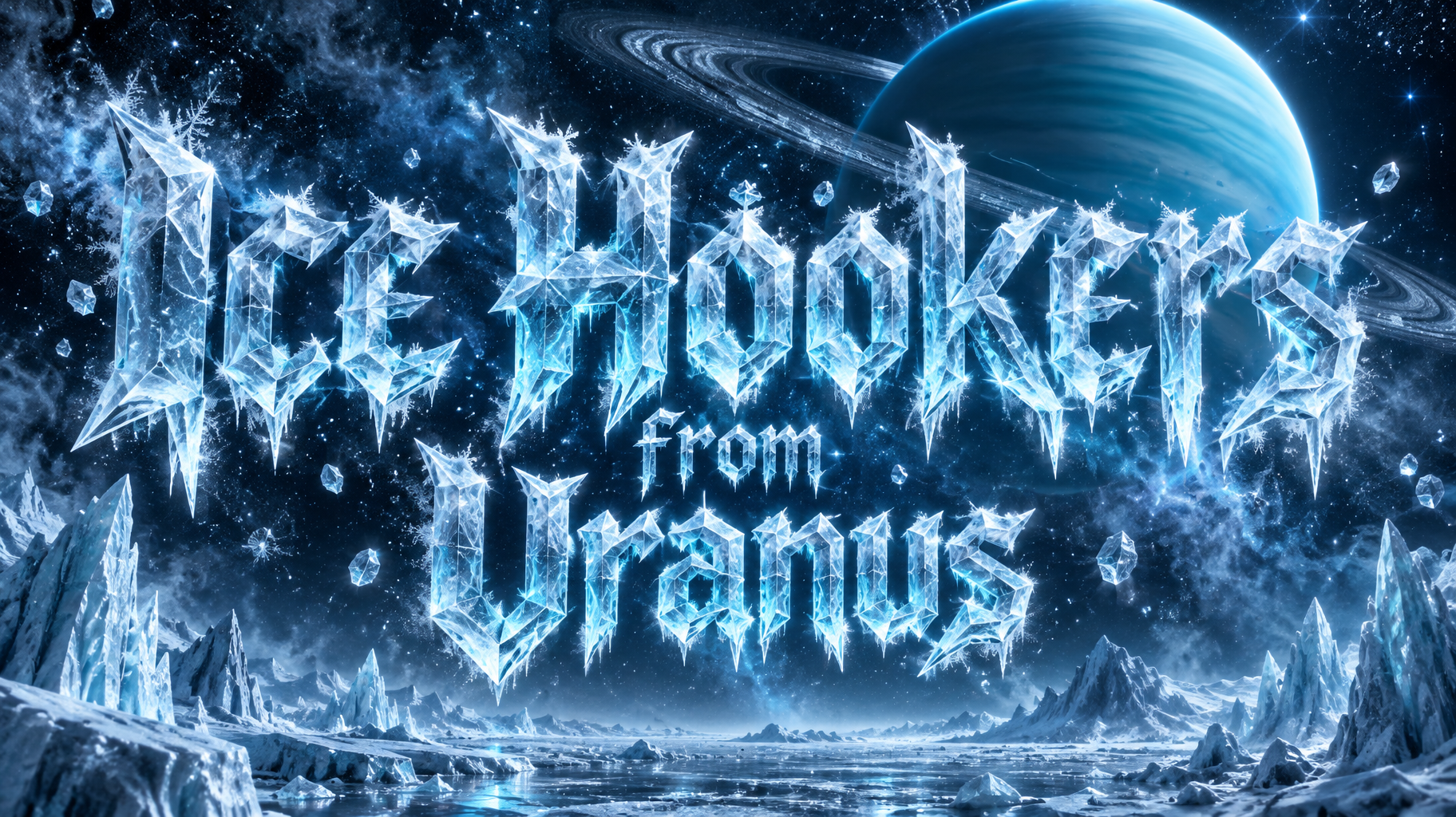 "Ice Hookers from
Uranus" — Ice Crystal text effect