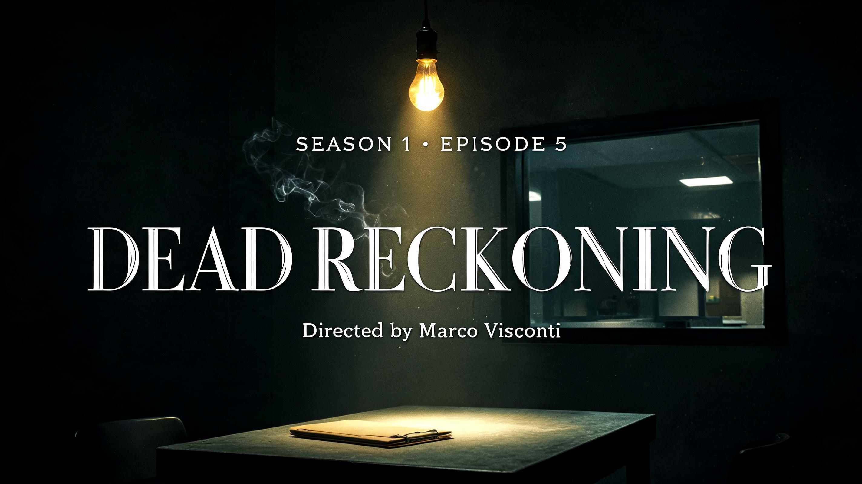 "SEASON 1 · EPISODE 5
DEAD RECKONING
Directed by Marco Visconti" — Cinematic Netflix | AI Text Effect Generator