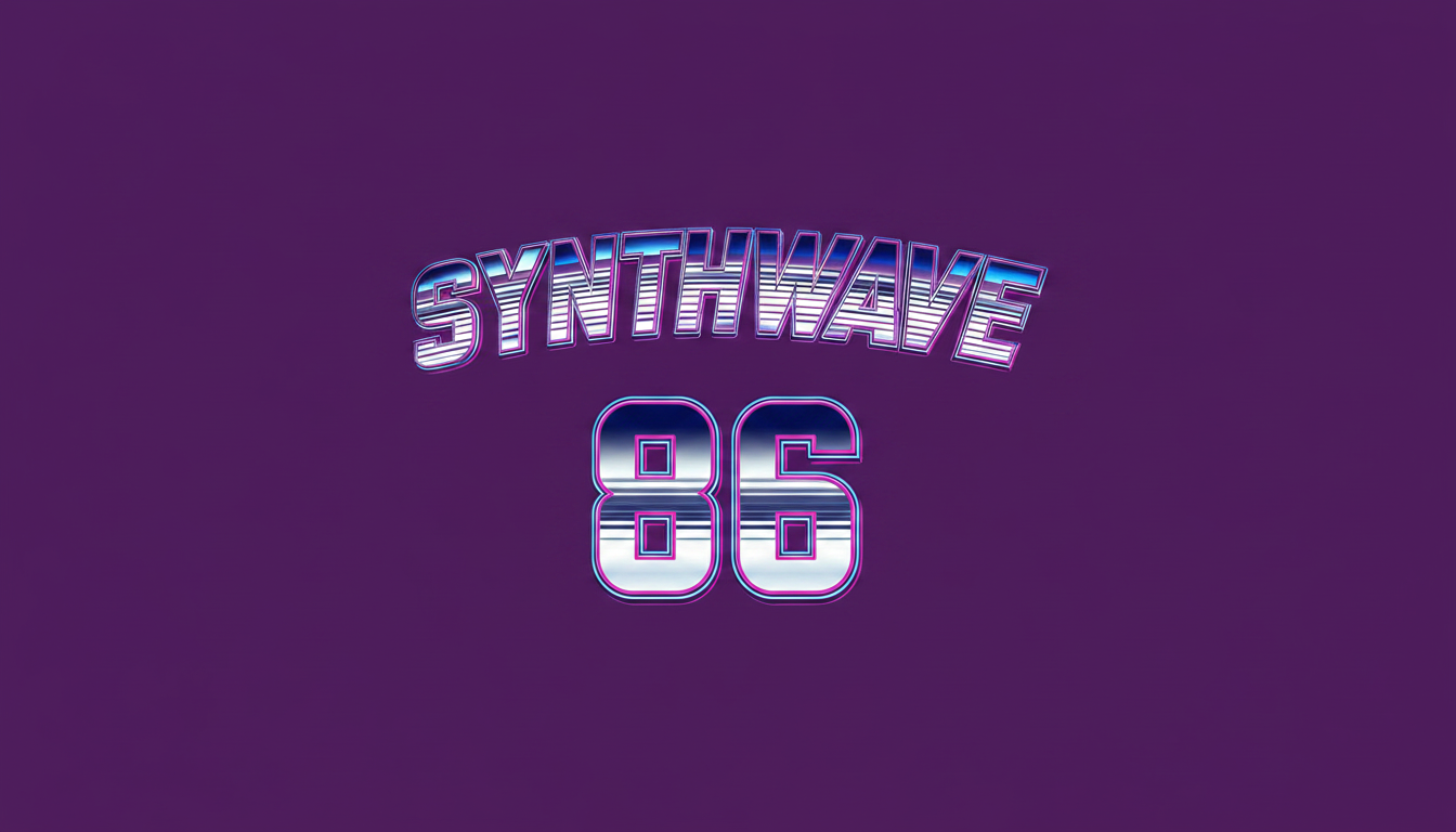 ">" — Neon 80s text effect