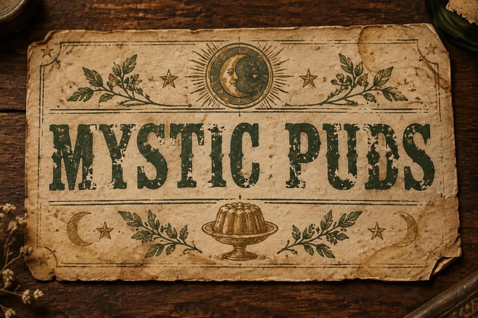 "MYSTIC PUDS" — Vintage | AI Text Effect Generator