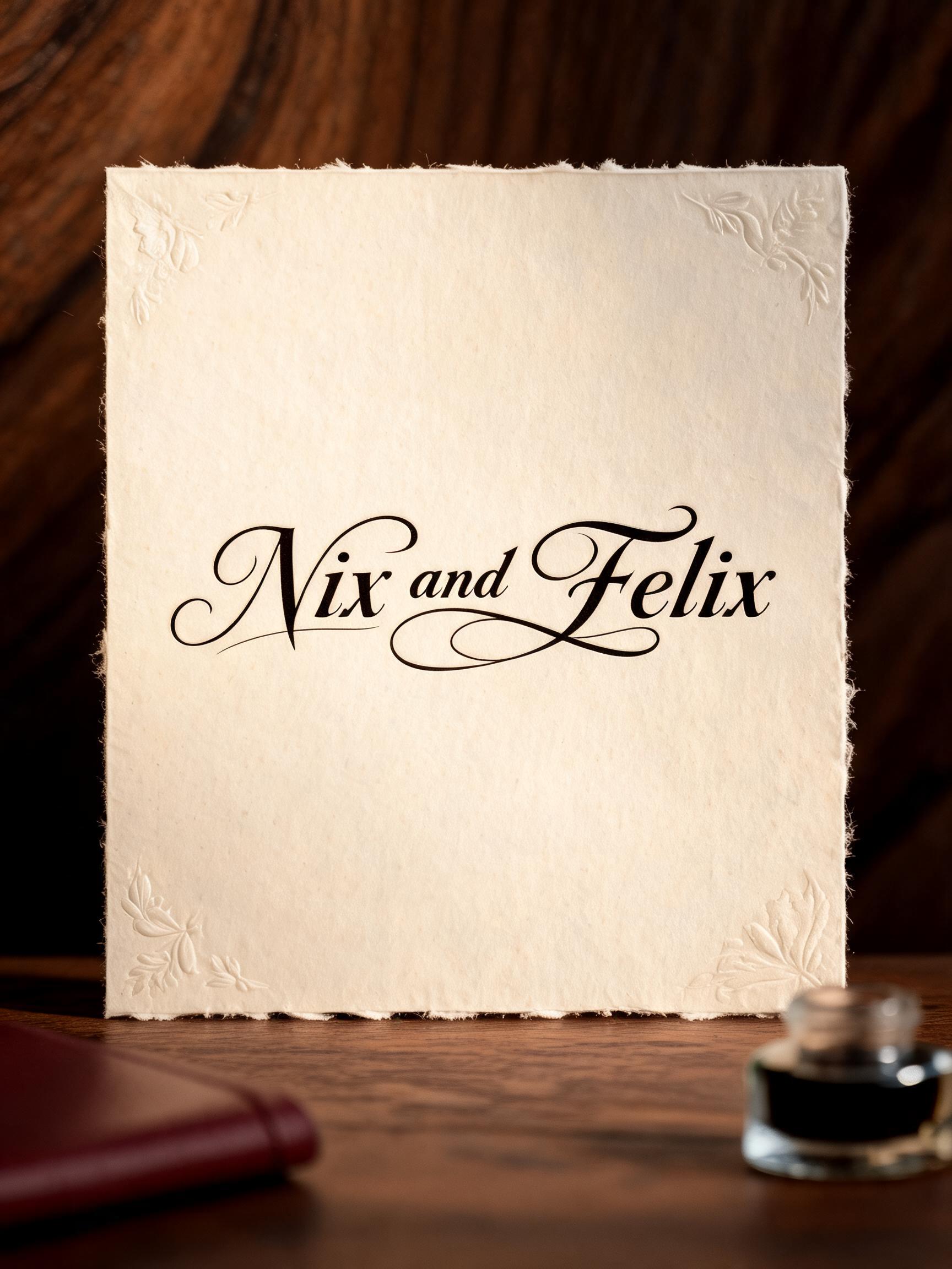 "Nix and Felix" —  | AI Text Effect Generator