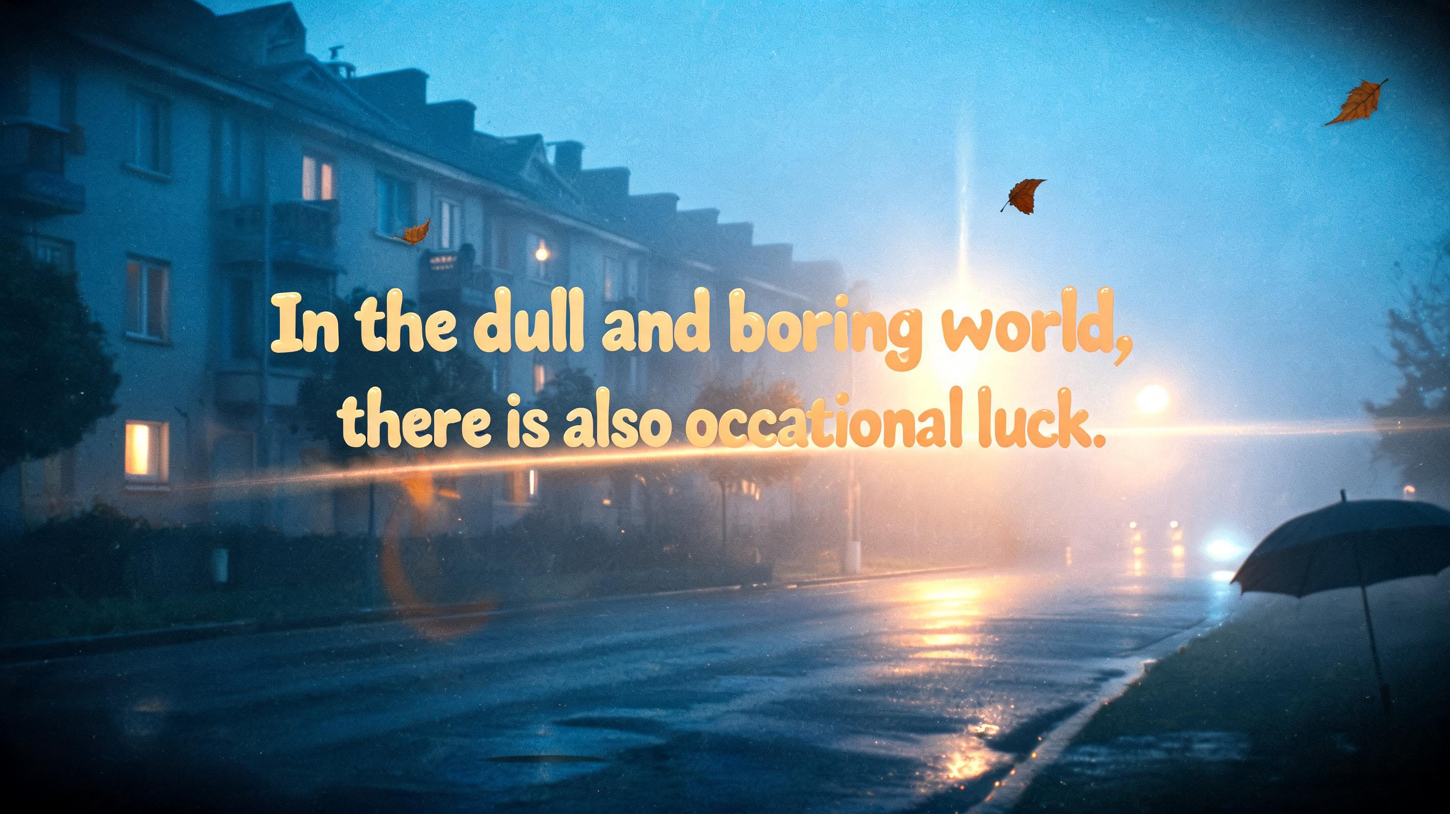 "In the dull and boring world, there is also occasional luck. " — Cinematic Netflix | AI Text Effect Generator