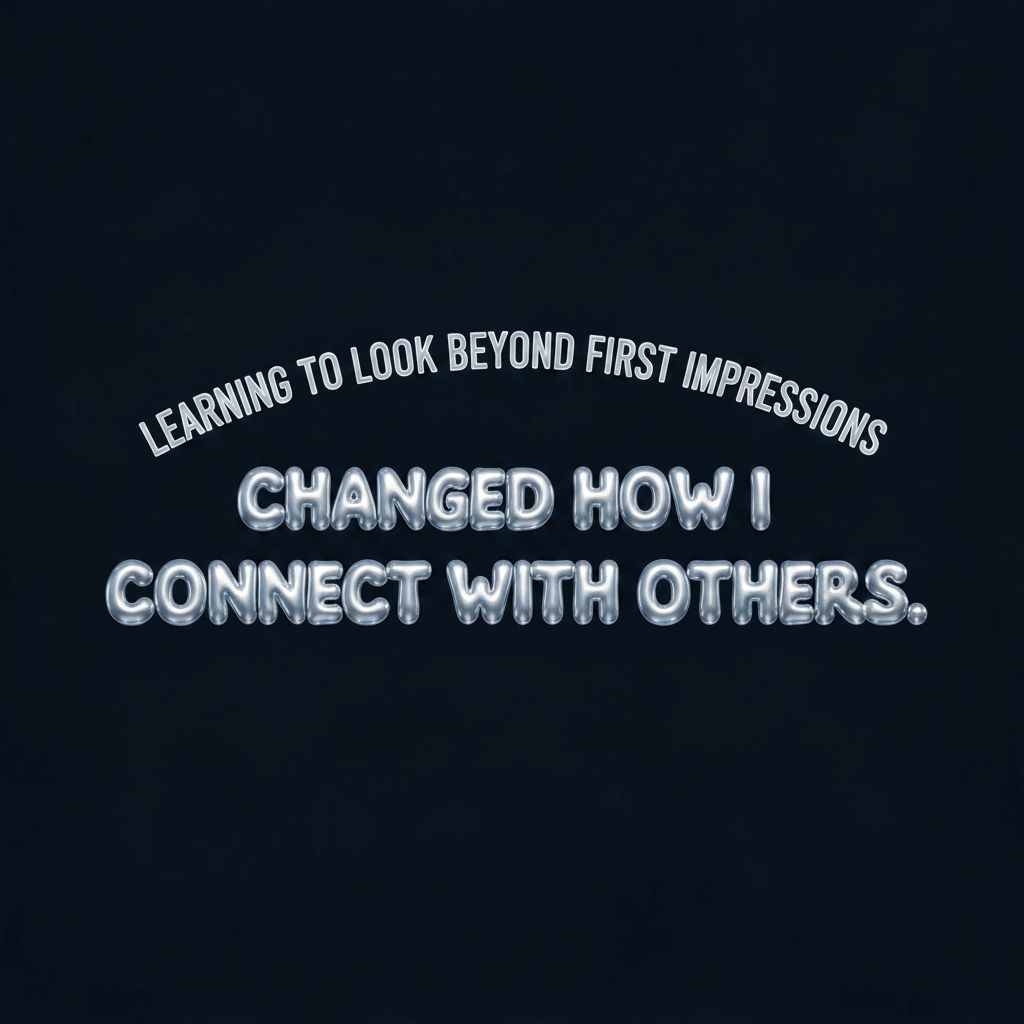 "Learning to look beyond first impressions changed how I connect with others." — Chrome Metal 3d | AI Text Effect Generator