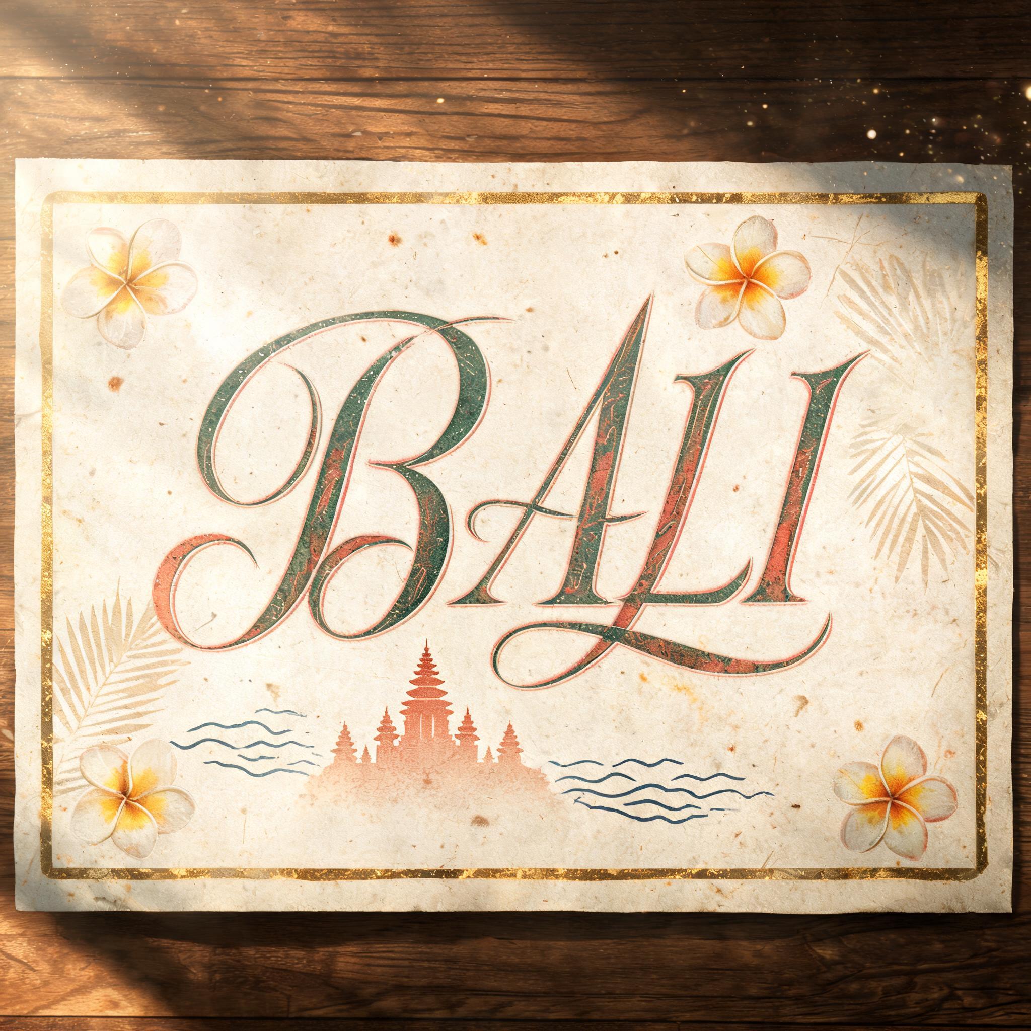 "BALI" — Vintage | AI Text Effect Generator
