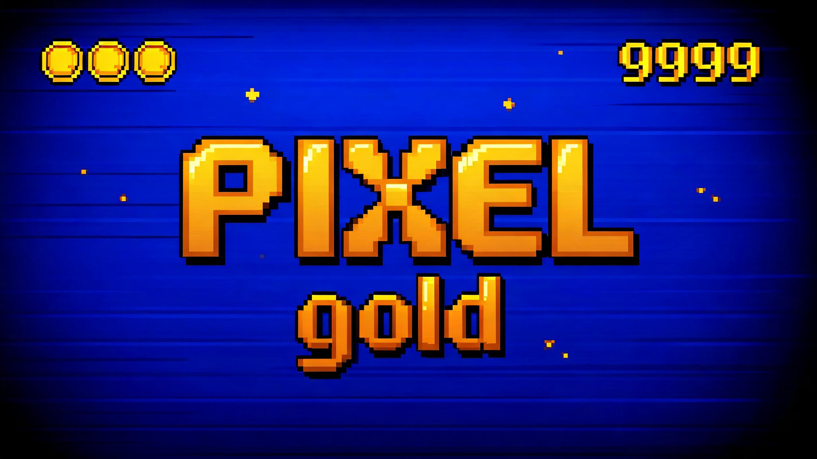 "PIXEL gold" — Pixel Art | AI Text Effect Generator
