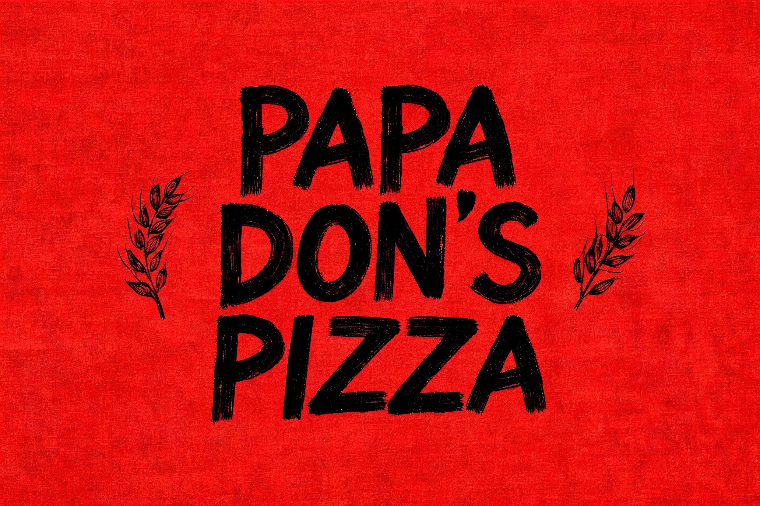"PAPA DON'S PIZZA" — Cursive Modern | AI Text Effect Generator