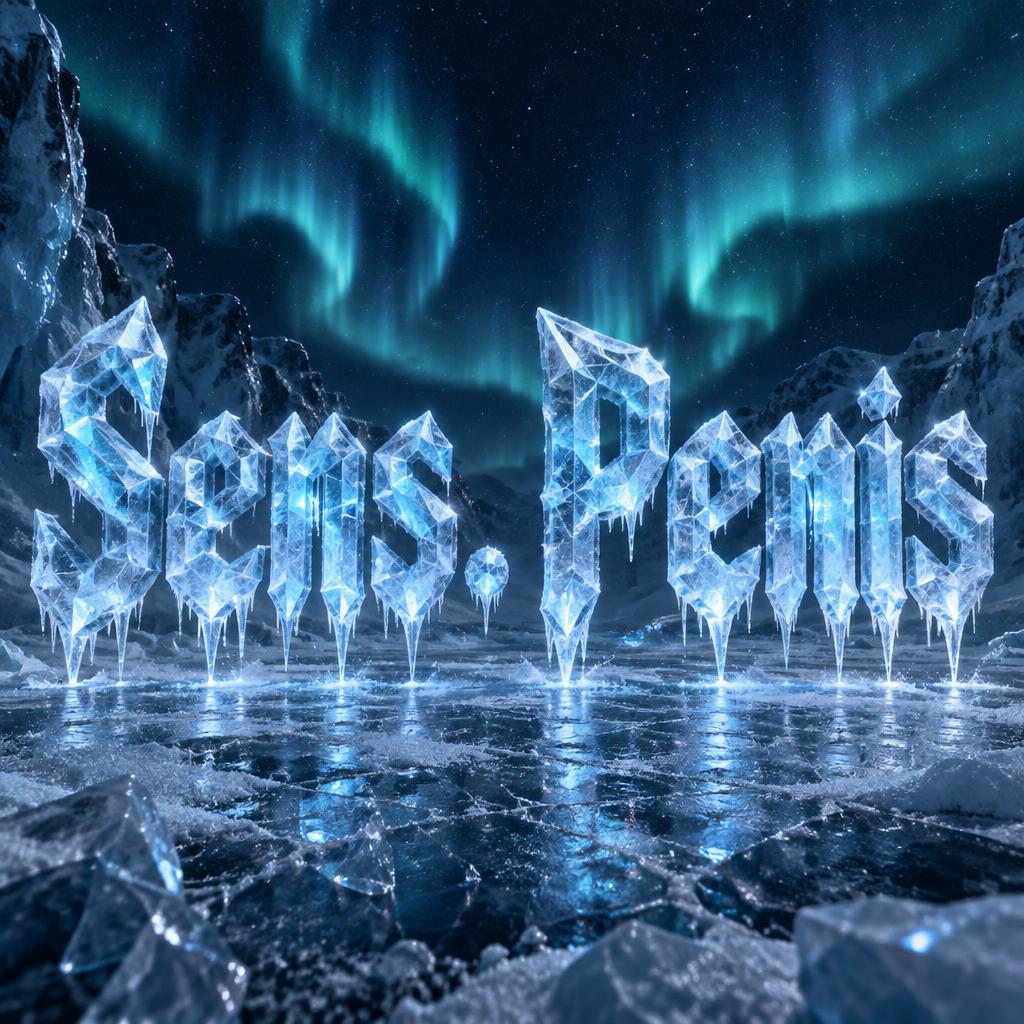 "Sens. Penis" — Glass Frozen | AI Text Effect Generator