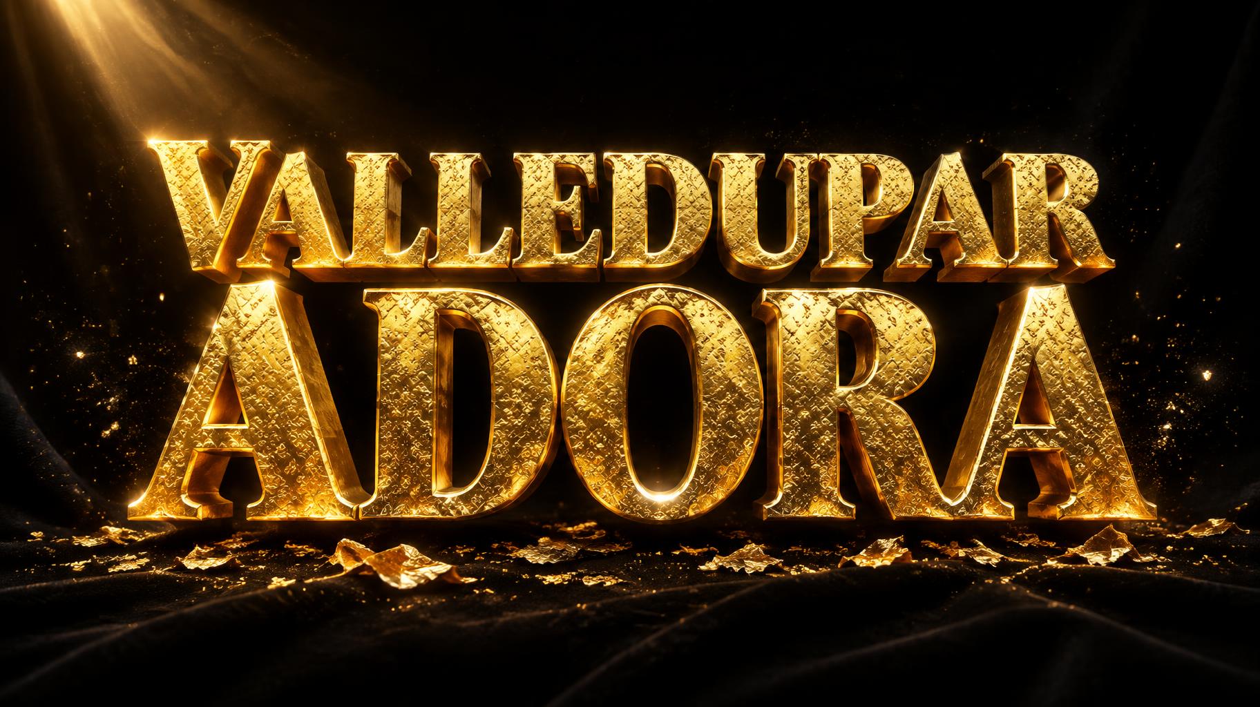 "VALLEDUPAR ADORA" — Luxury Gold | AI Text Effect Generator
