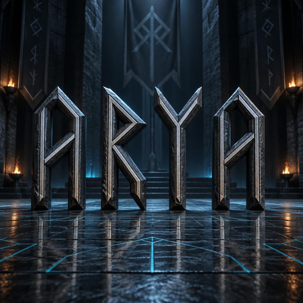 "ARYA" — Viking Runic | AI Text Effect Generator