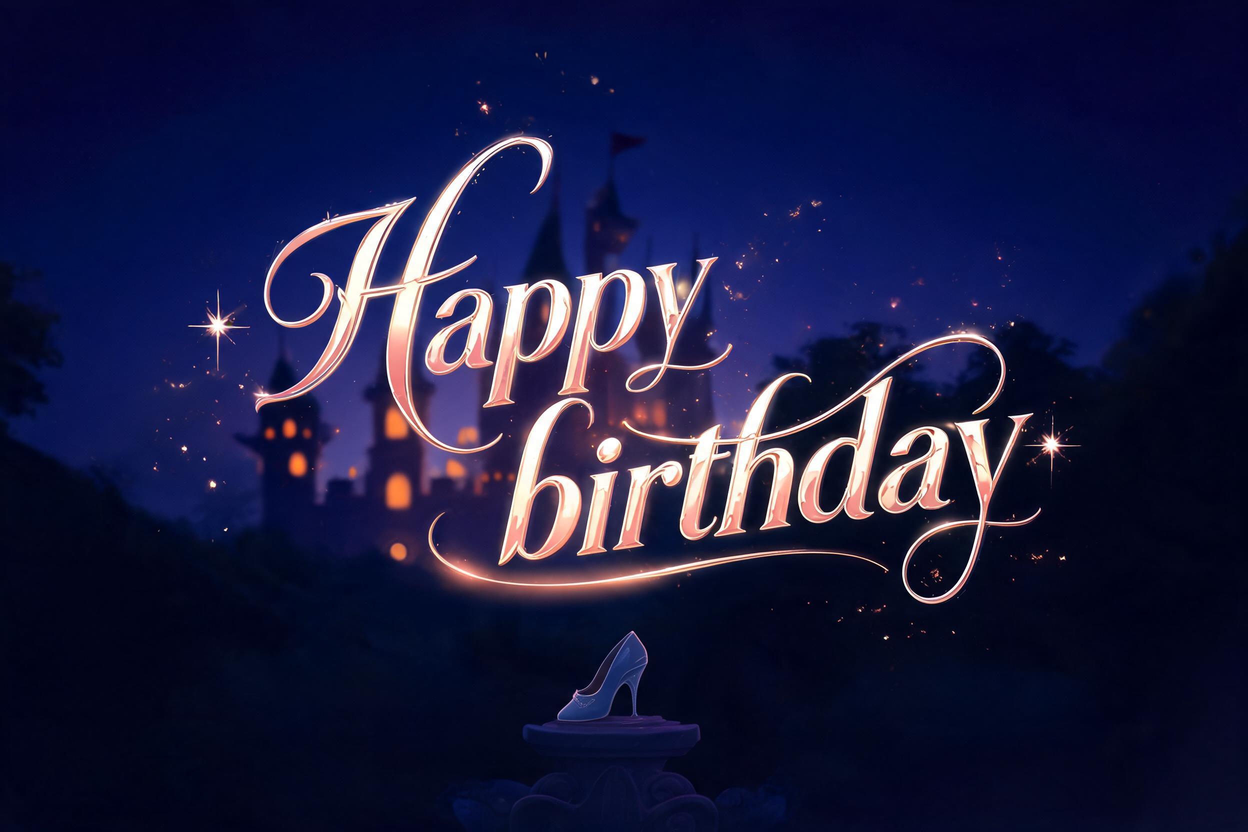 "Happy birthday" — Fairy Tale | AI Text Effect Generator