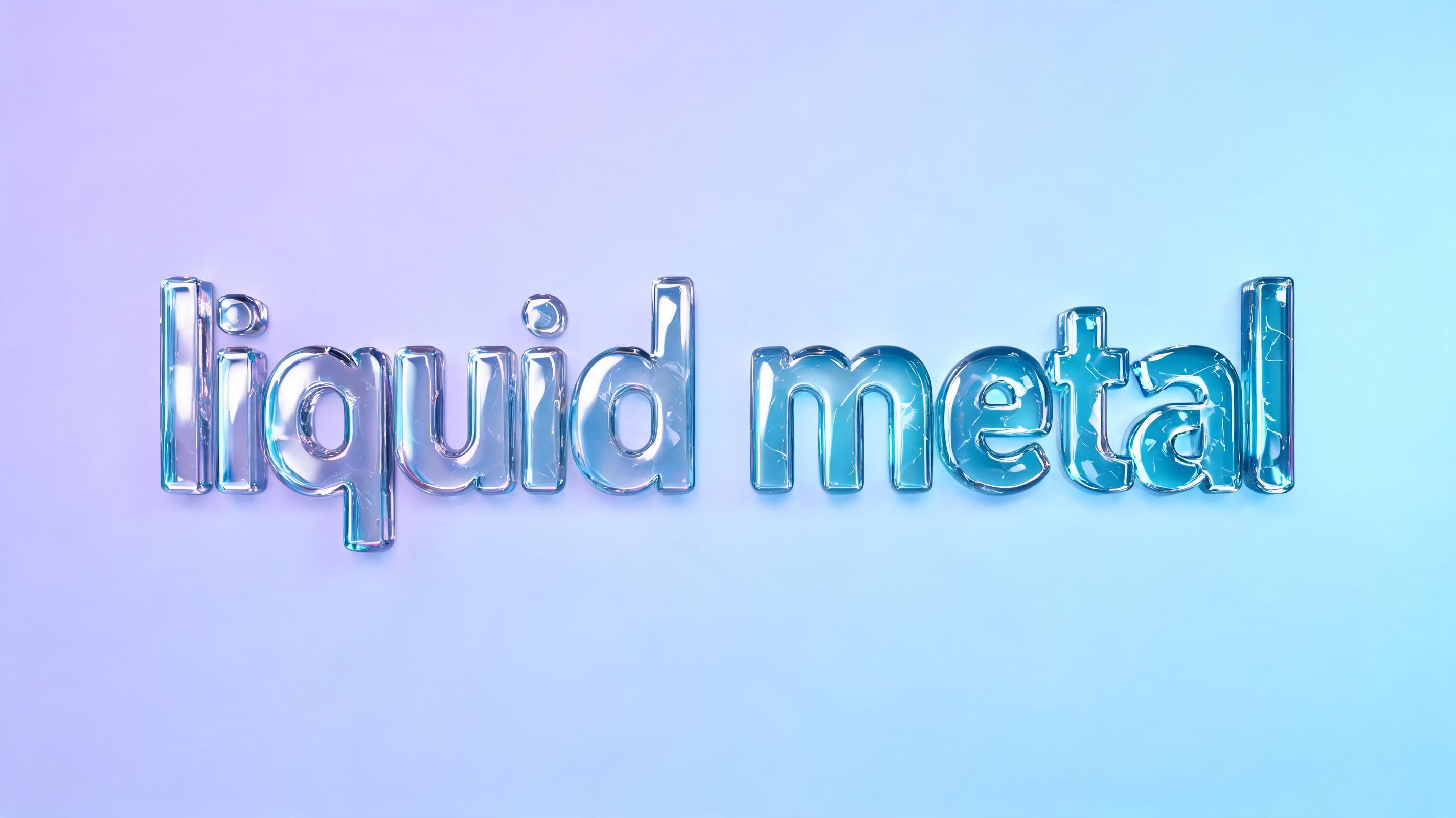 "liquid metal" — Glass Liquid | AI Text Effect Generator