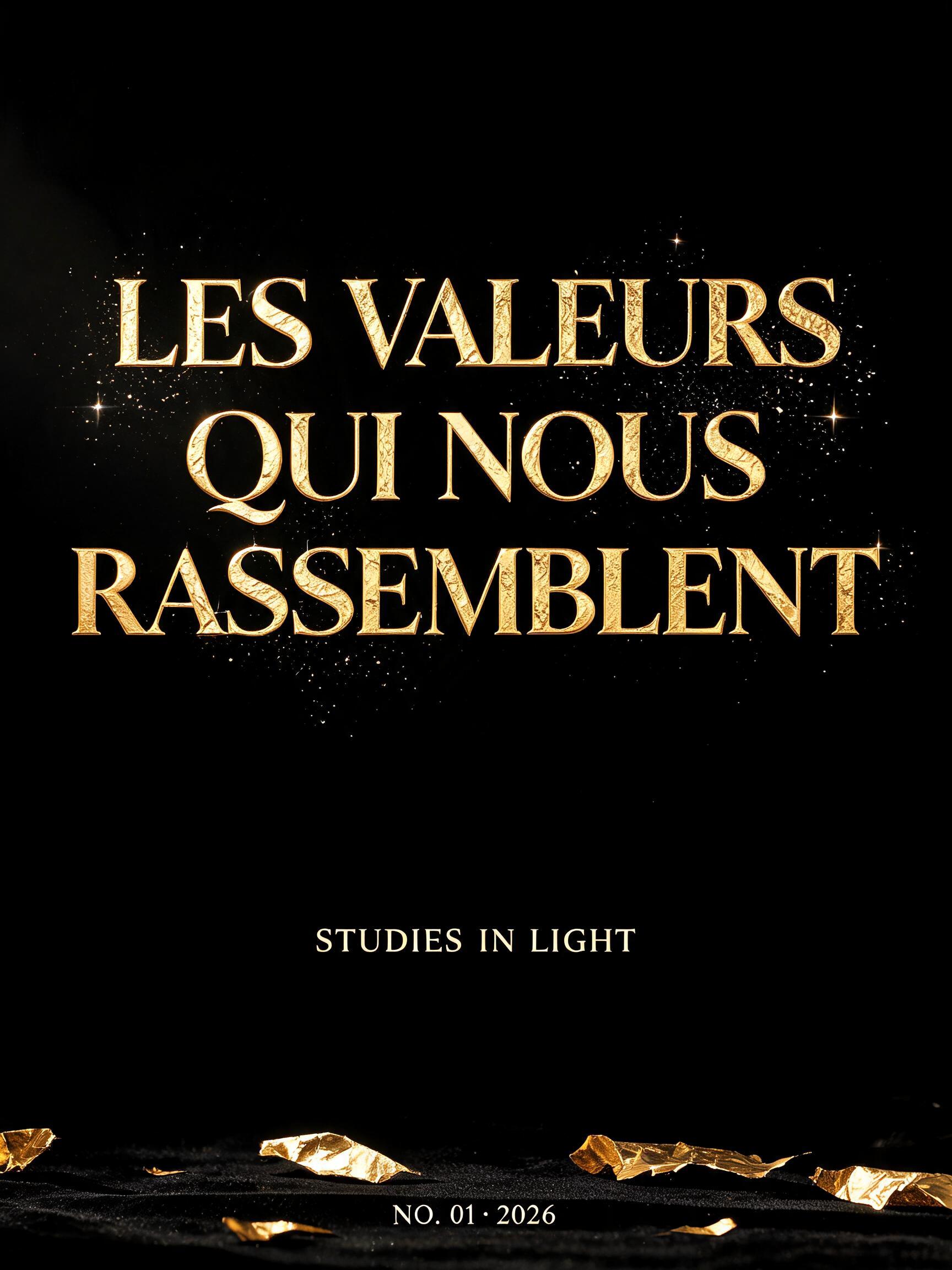 "LES VALEURS QUI NOUS RASSEMBLENT" — Luxury Gold | AI Text Effect Generator