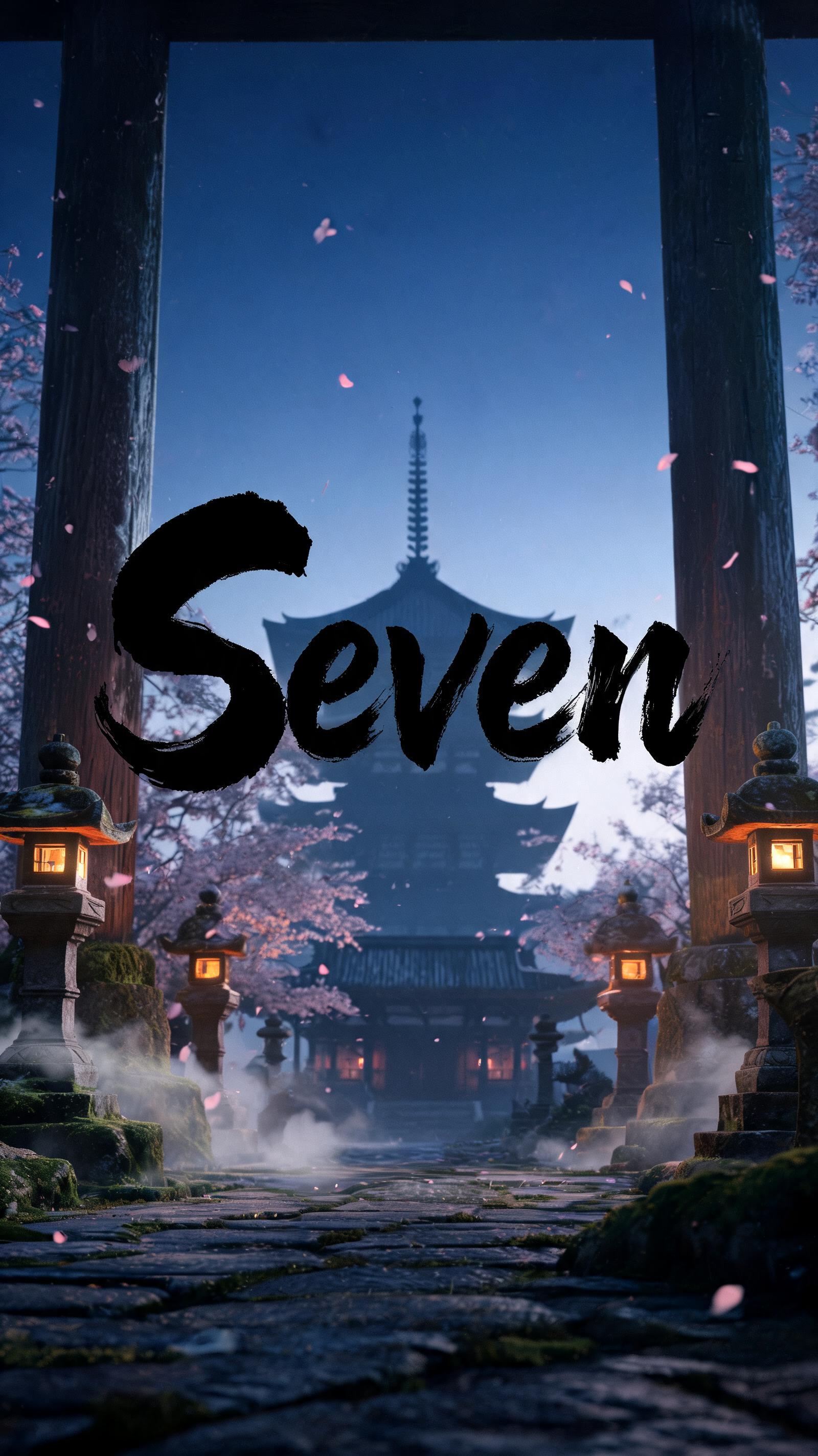 "Seven" — Brush Japanese Ink | AI Text Effect Generator