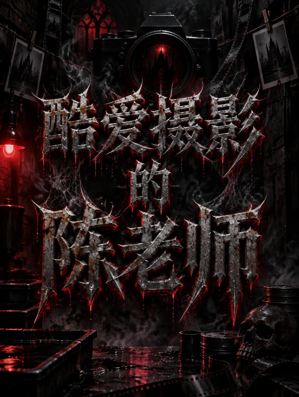 "酷爱摄影的陈老师" — Gothic Dark text effect