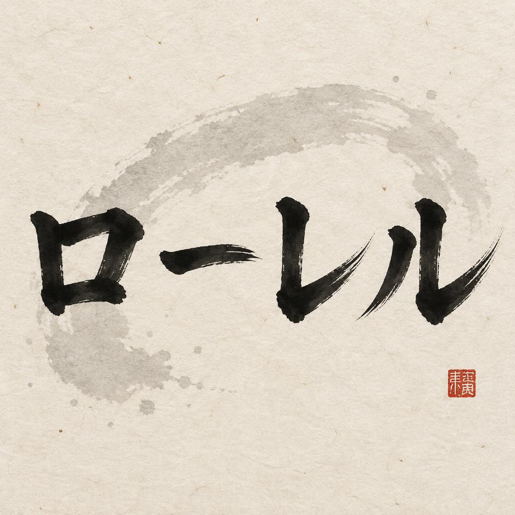 "ローレル" — Brush Japanese Ink | AI Text Effect Generator