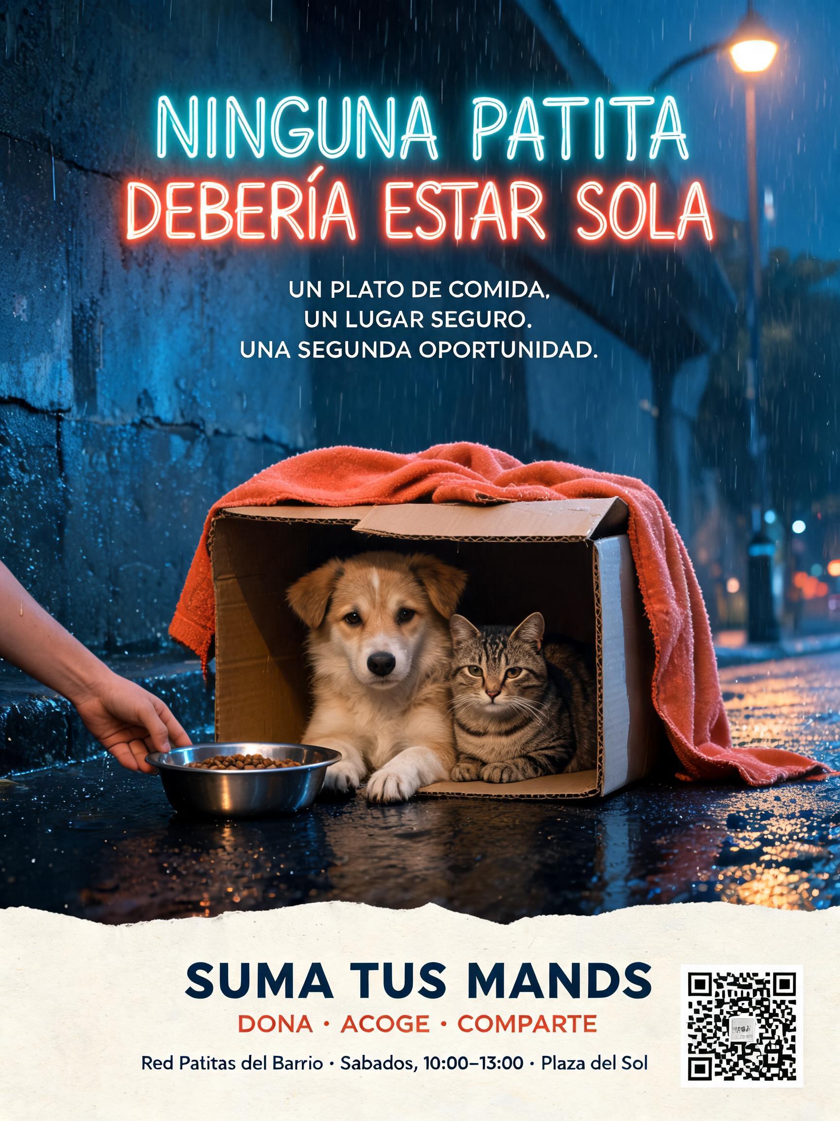 "El problema mio es que me encanta ayudar a los animalitos
necesitados de la calle." — Neon Glow text effect