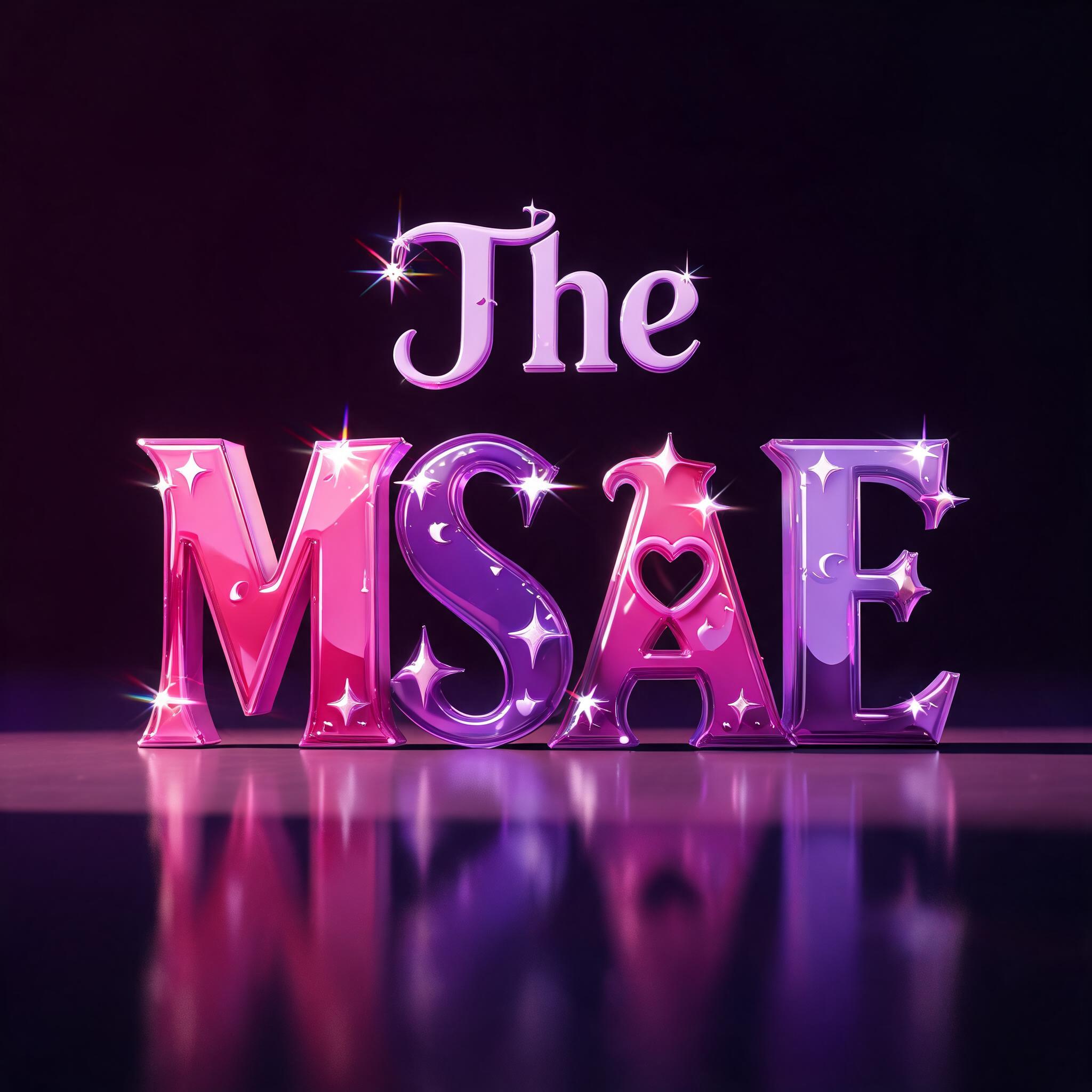 "The MSAE" — 3d bold text effect