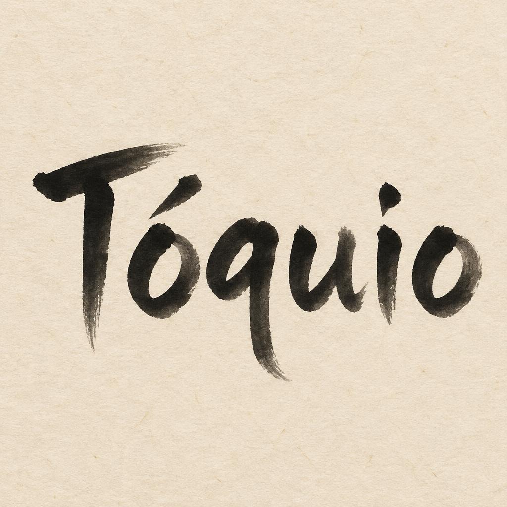 "Tóquio" — Brush Japanese Ink | AI Text Effect Generator