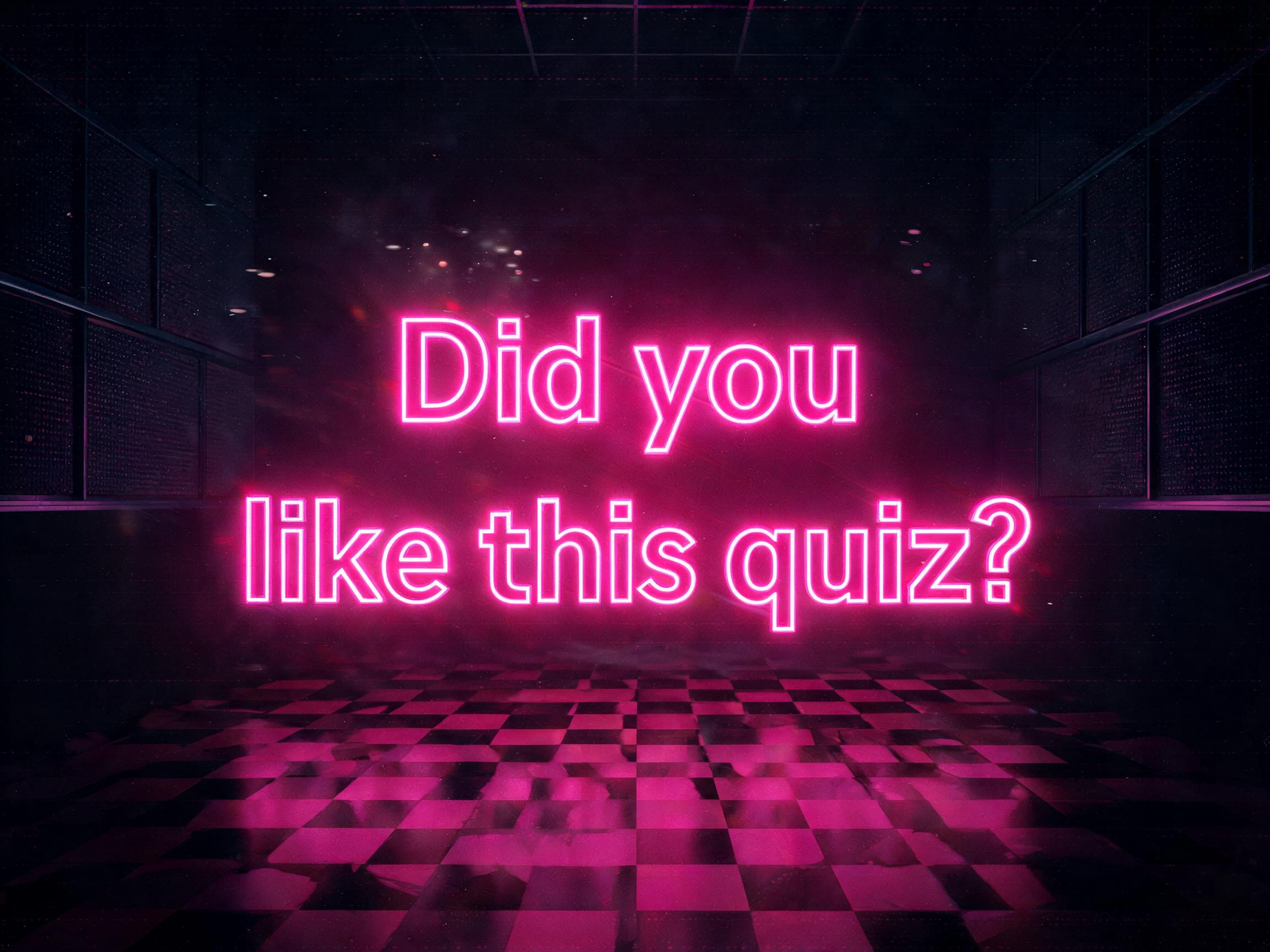 "Did  you like this quiz?" —  | AI Text Effect Generator