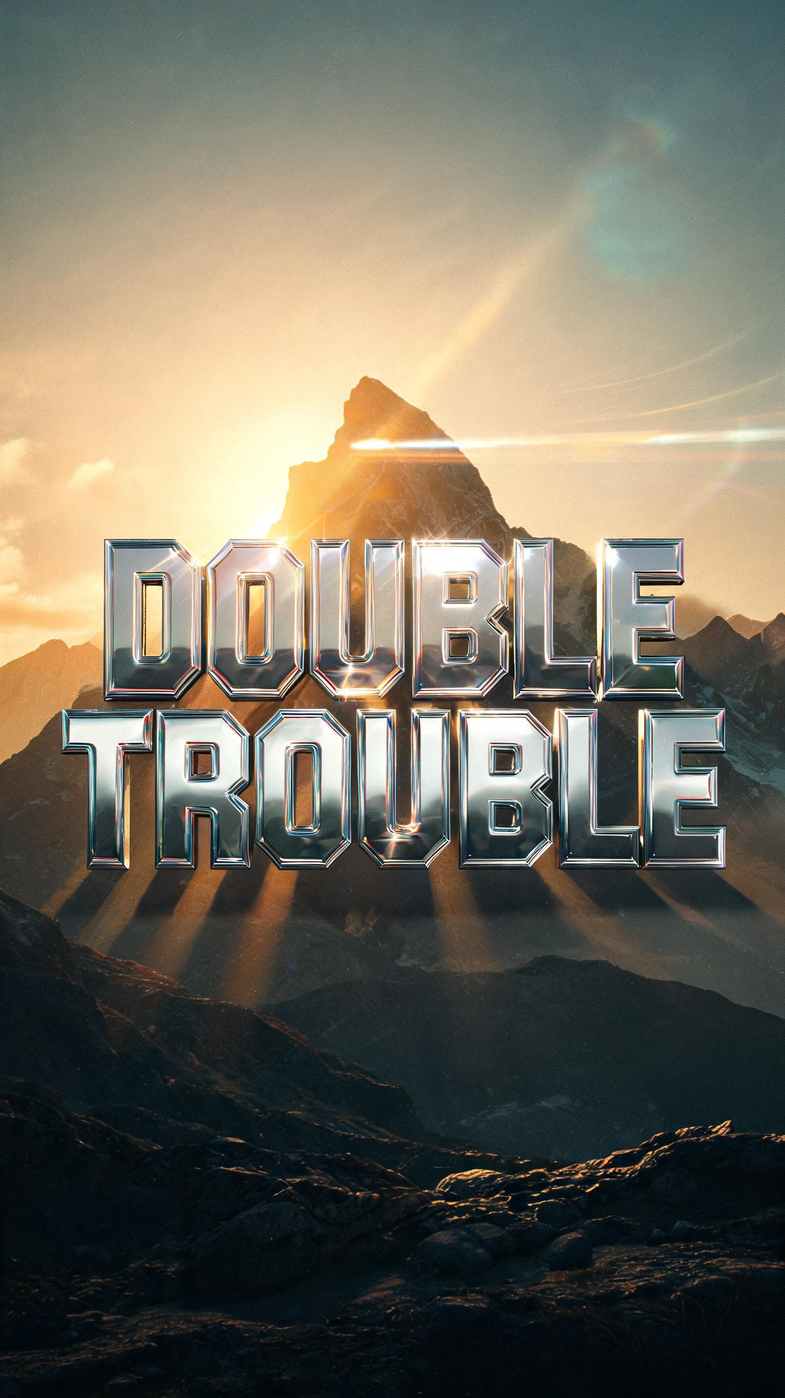 "DOUBLE TROUBLE" — Cinematic Netflix | AI Text Effect Generator
