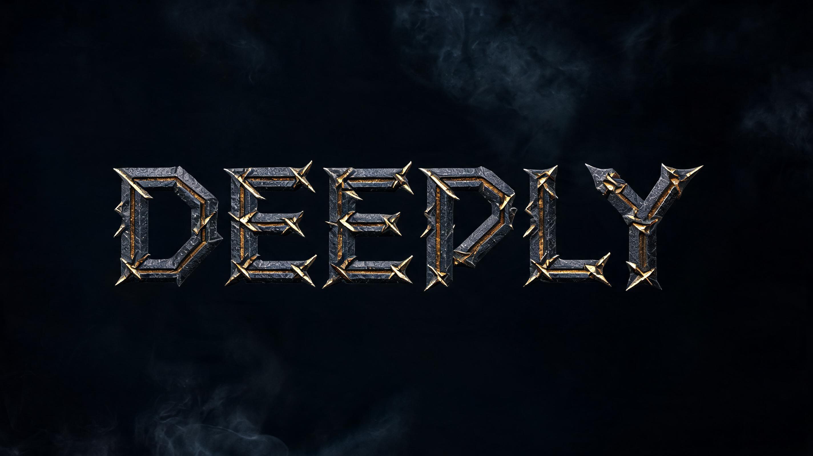 "DEEPLY" — Viking Runic | AI Text Effect Generator