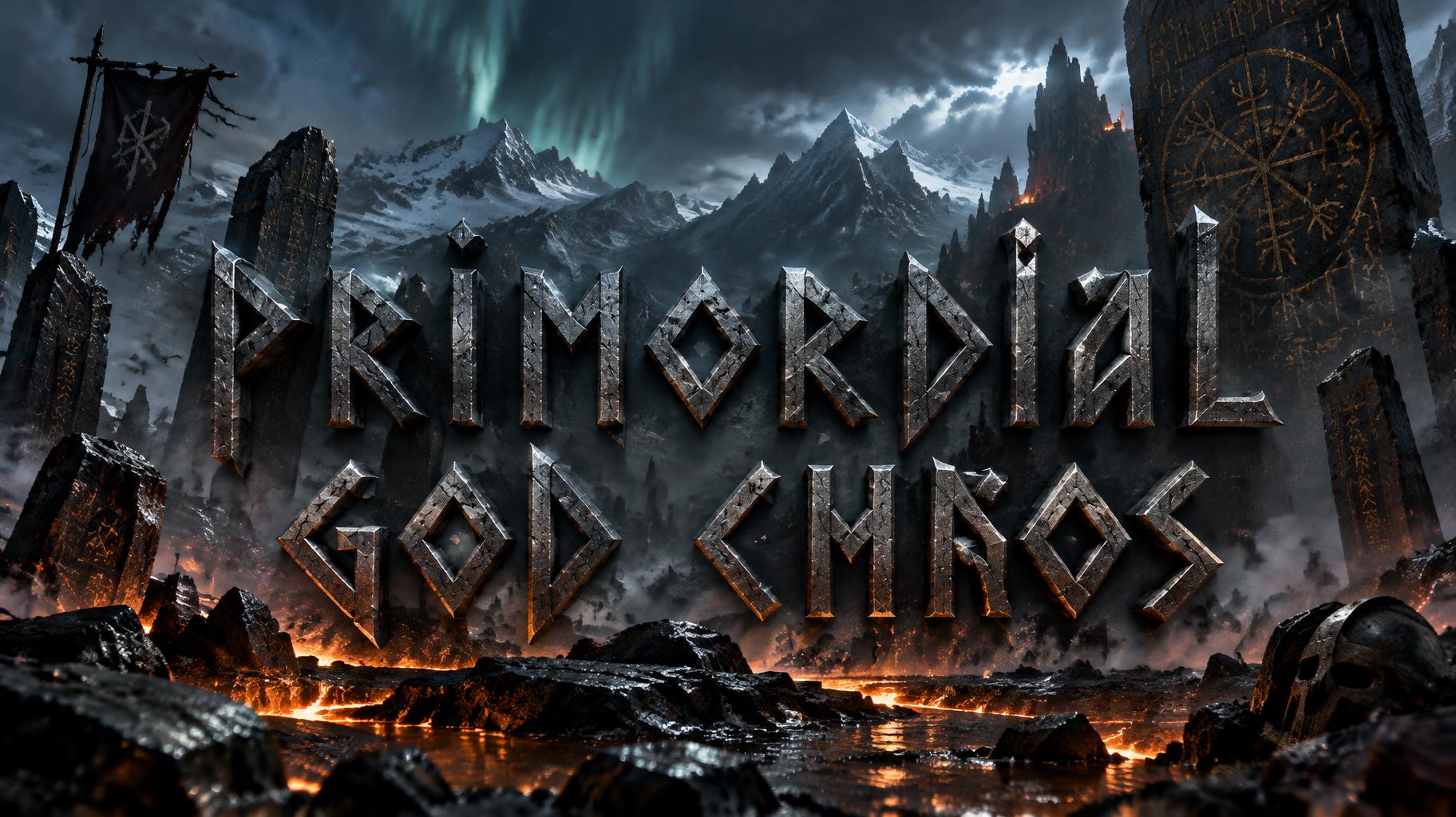 "primordial god chaos" — Viking | AI Text Effect Generator