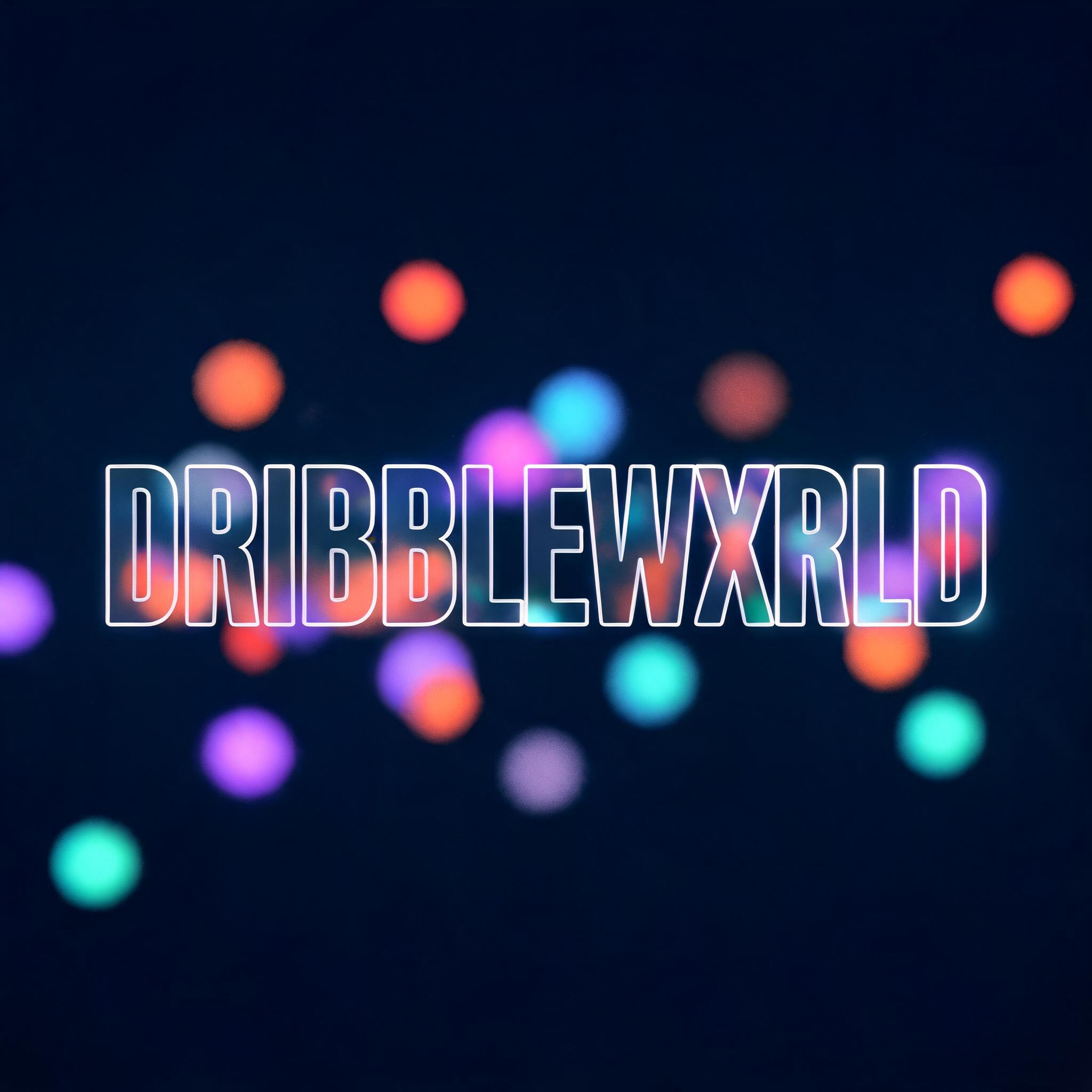 "DRIBBLEWXRLD " — Glass Morphism text effect