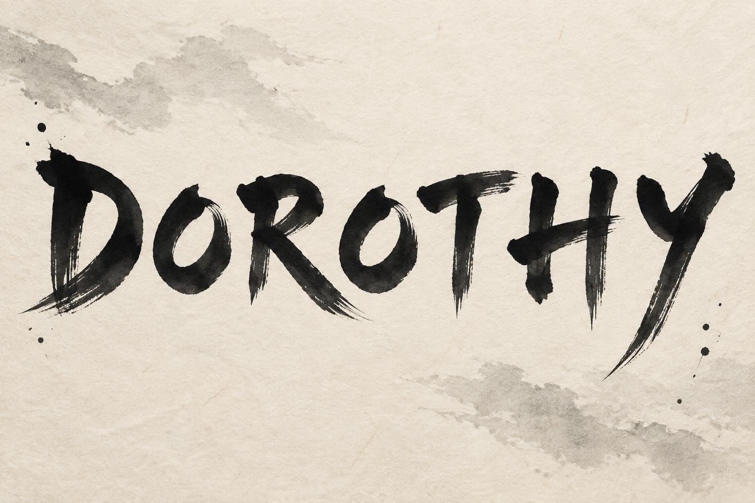"DOROTHY" — Brush Japanese Ink | AI Text Effect Generator