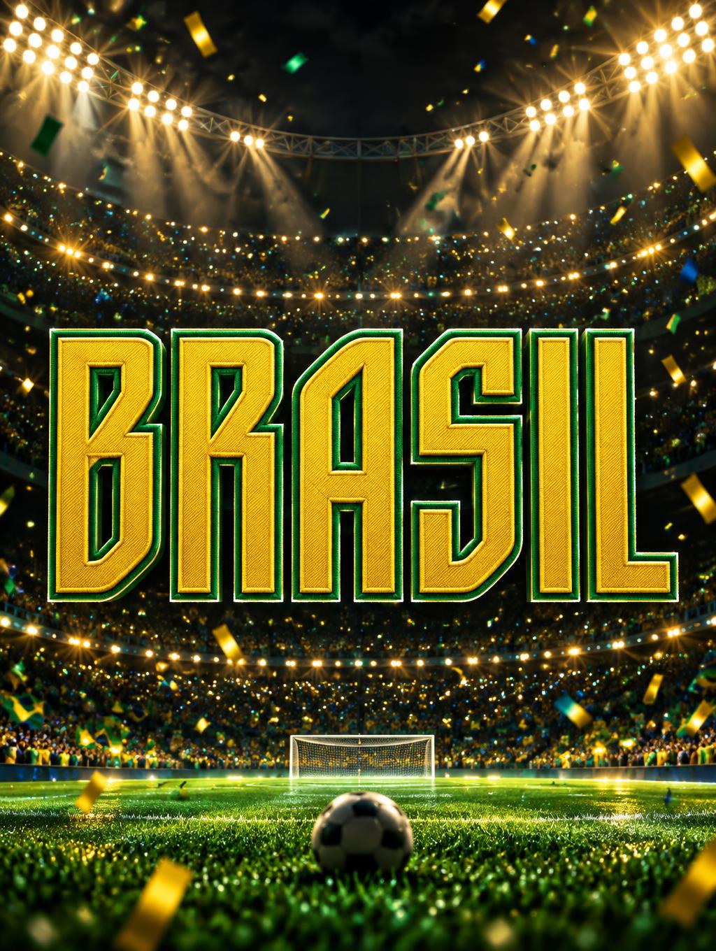 "BRASIL" — Sports Football | AI Text Effect Generator