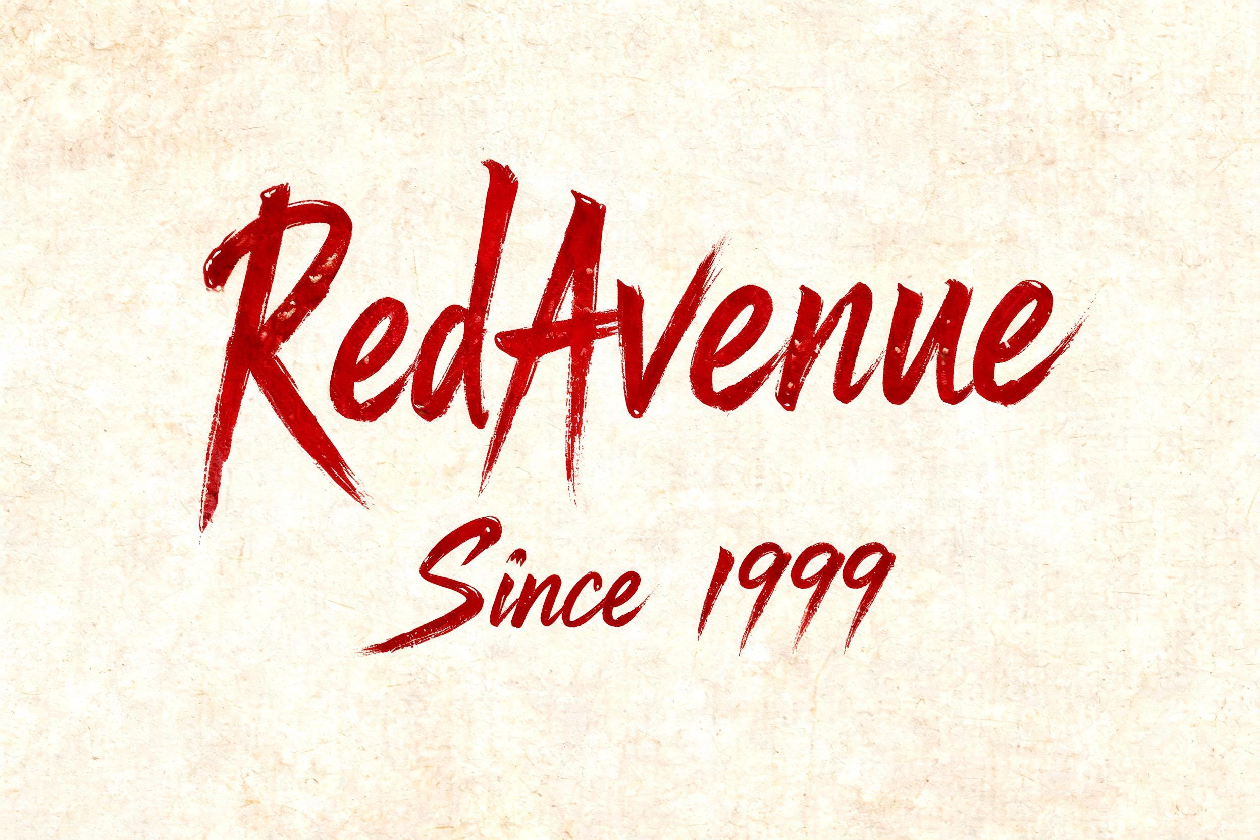 "RedAvenue
Since 1999" — Brush Stroke | AI Text Effect Generator