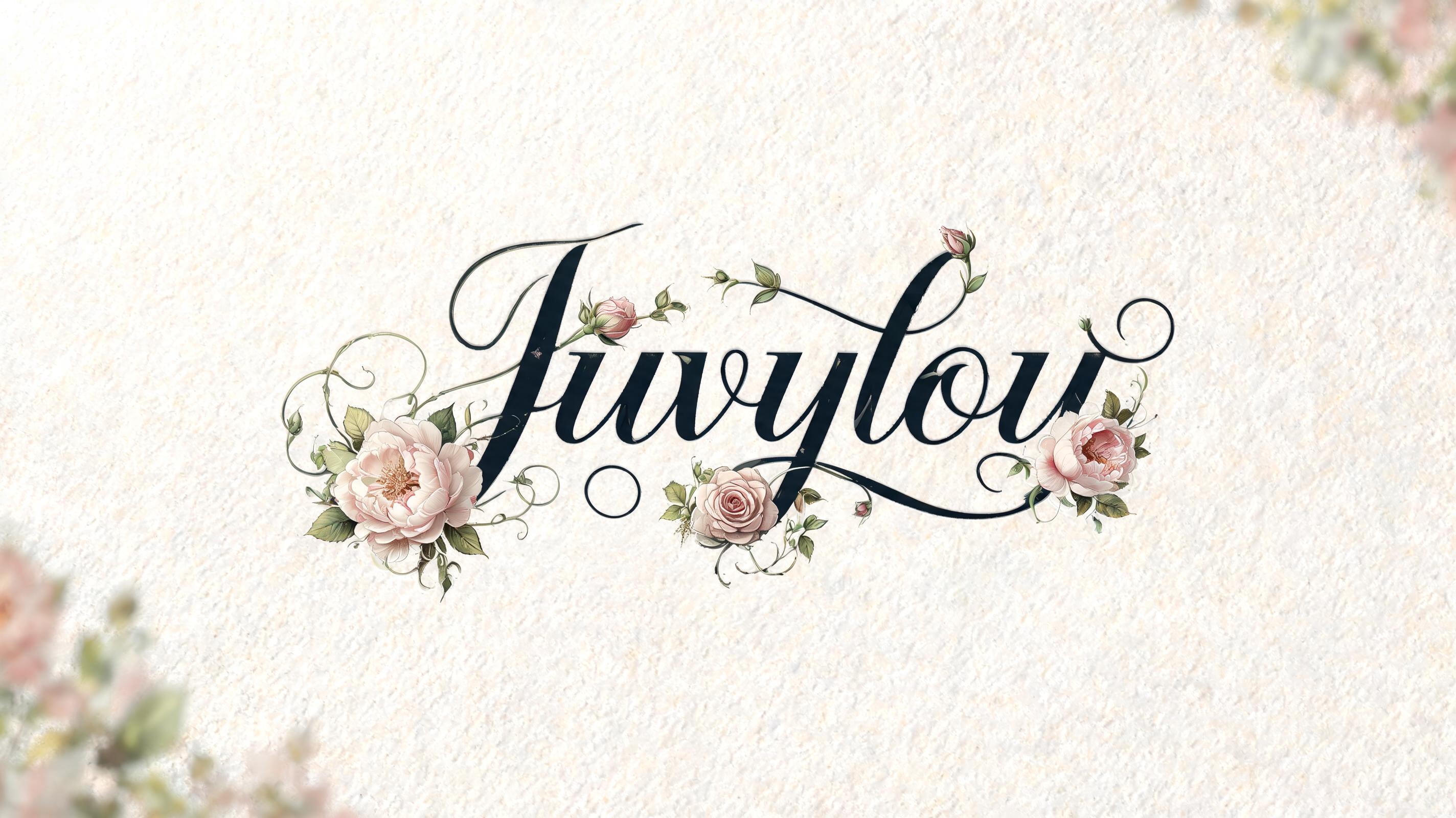 "Juvylou" — Cursive text effect