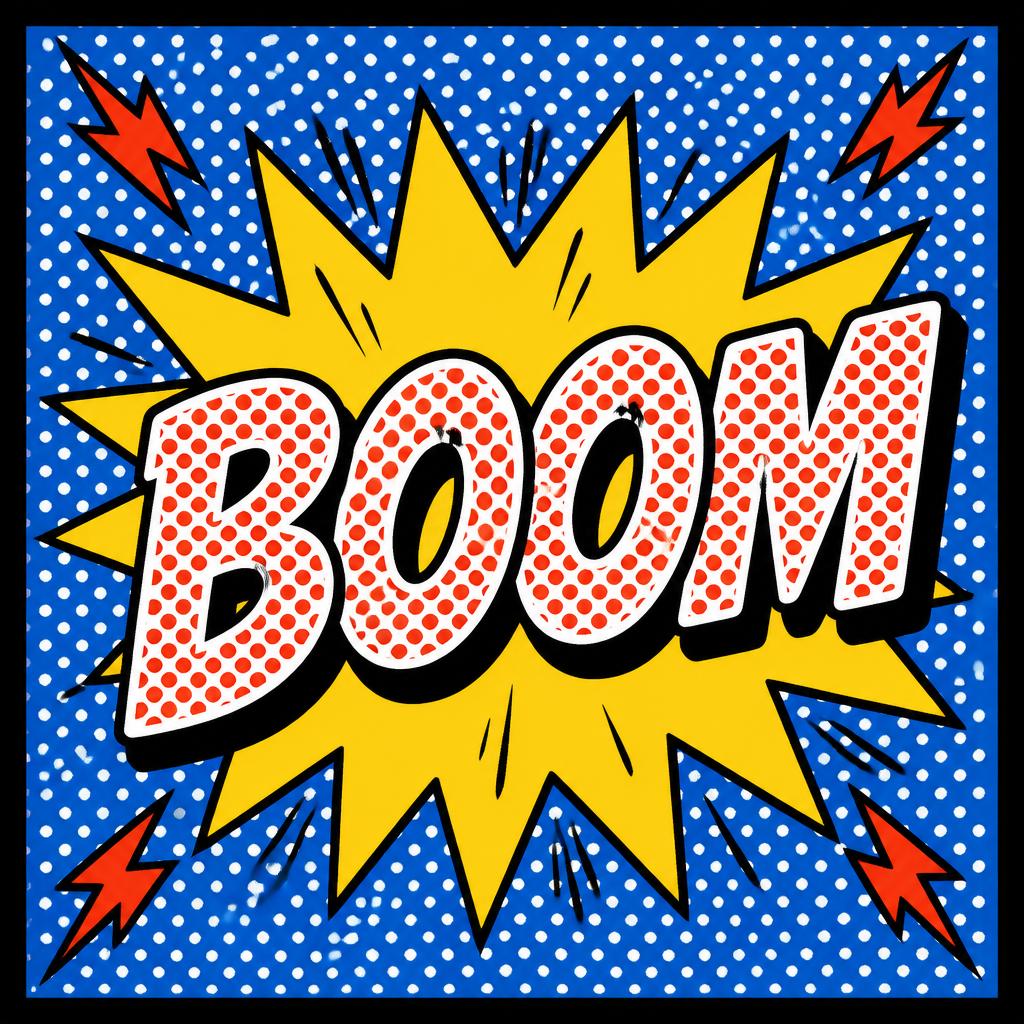 "BOOM" — Pop Art text effect